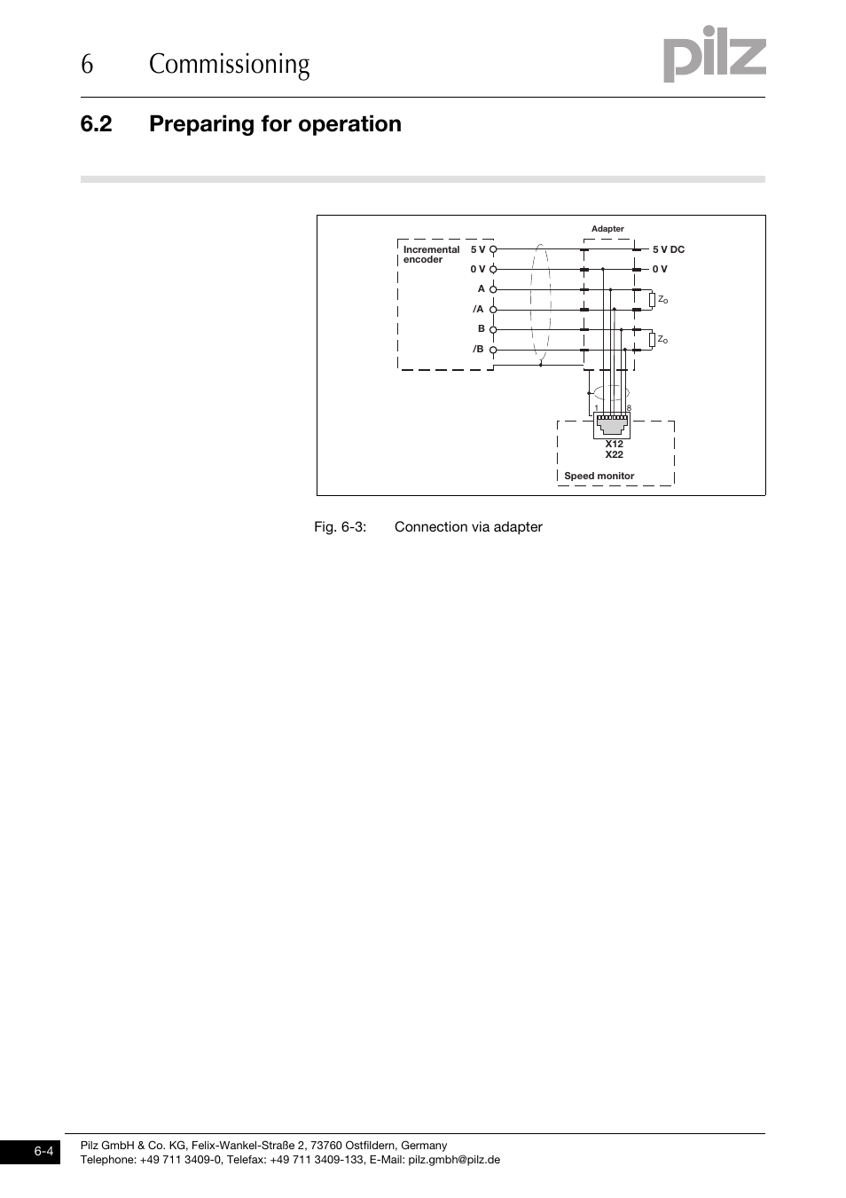 6commissioning, 2 preparing for operation | Pilz PNOZ ms3p TTL User Manual | Page 24 / 35