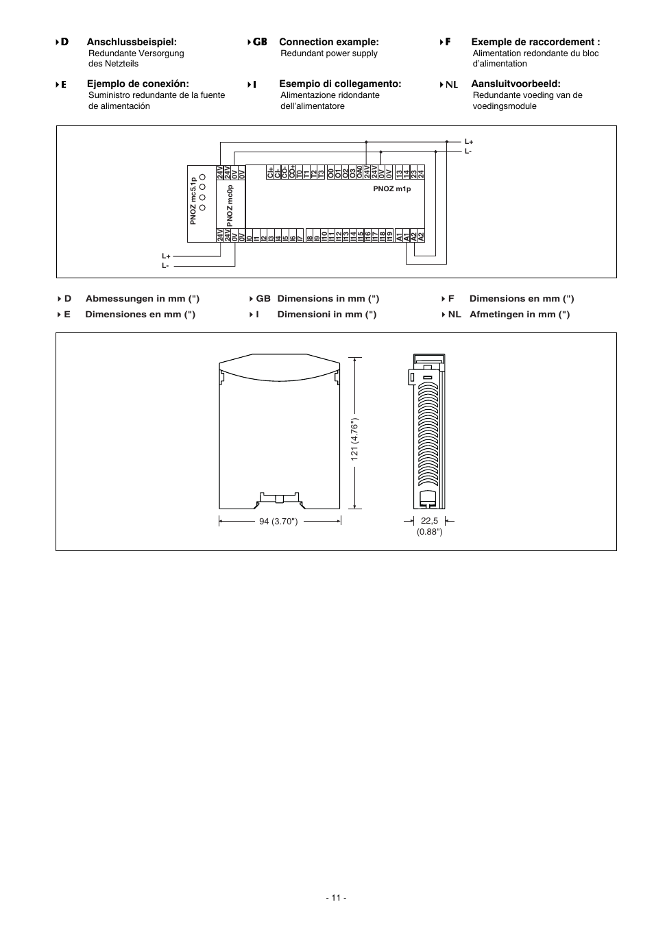 Pilz PNOZ mc0p Powersupply User Manual | Page 11 / 12