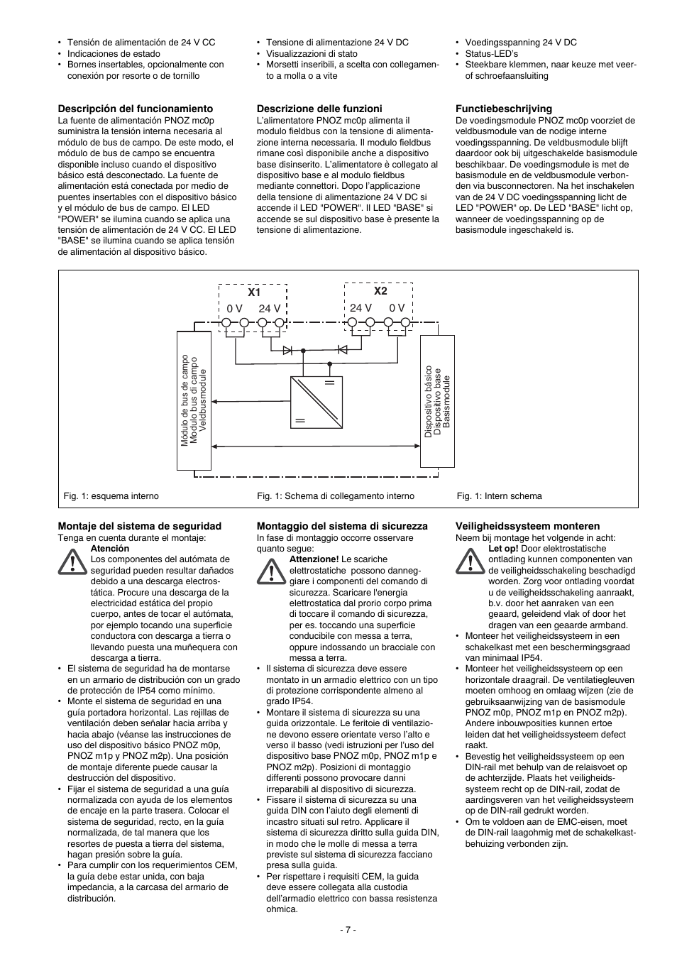 Pilz PNOZ mc0p Powersupply User Manual | Page 7 / 12