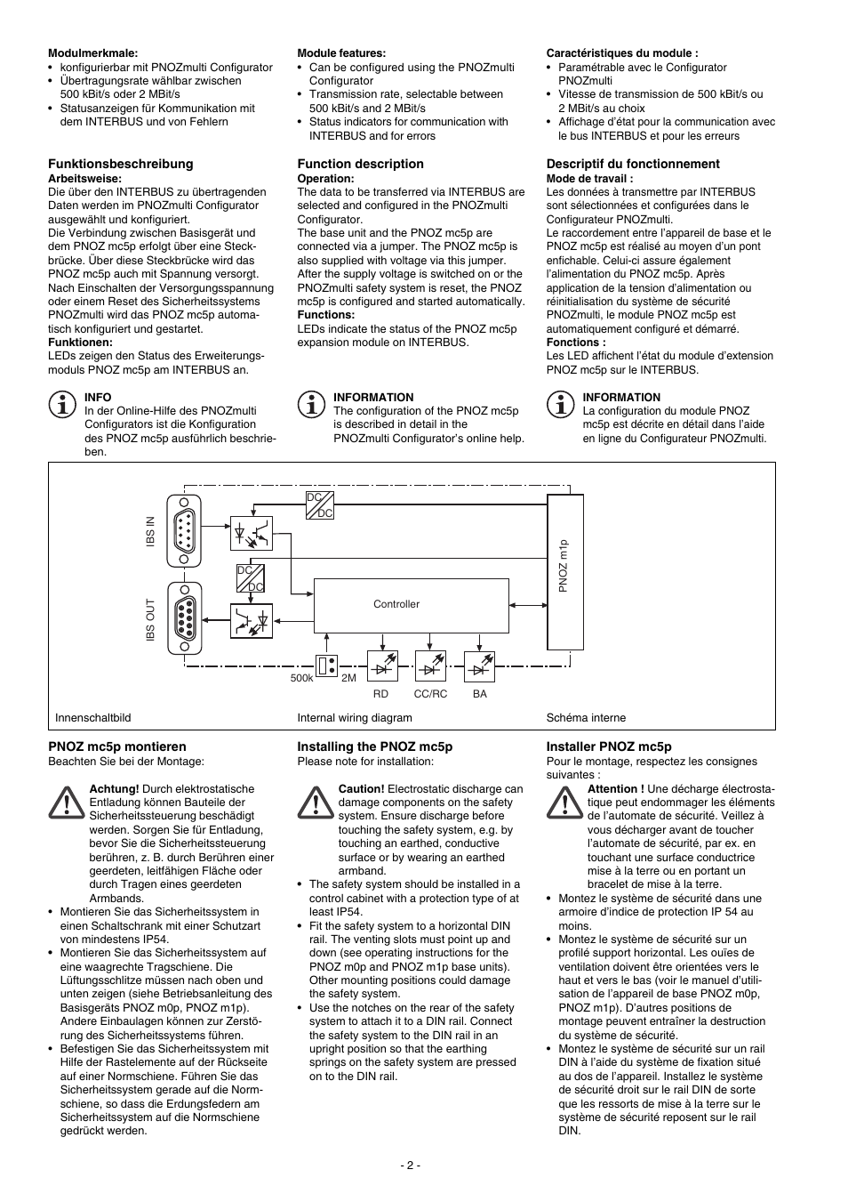 Pilz PNOZ mc5p Interbus User Manual | Page 2 / 12