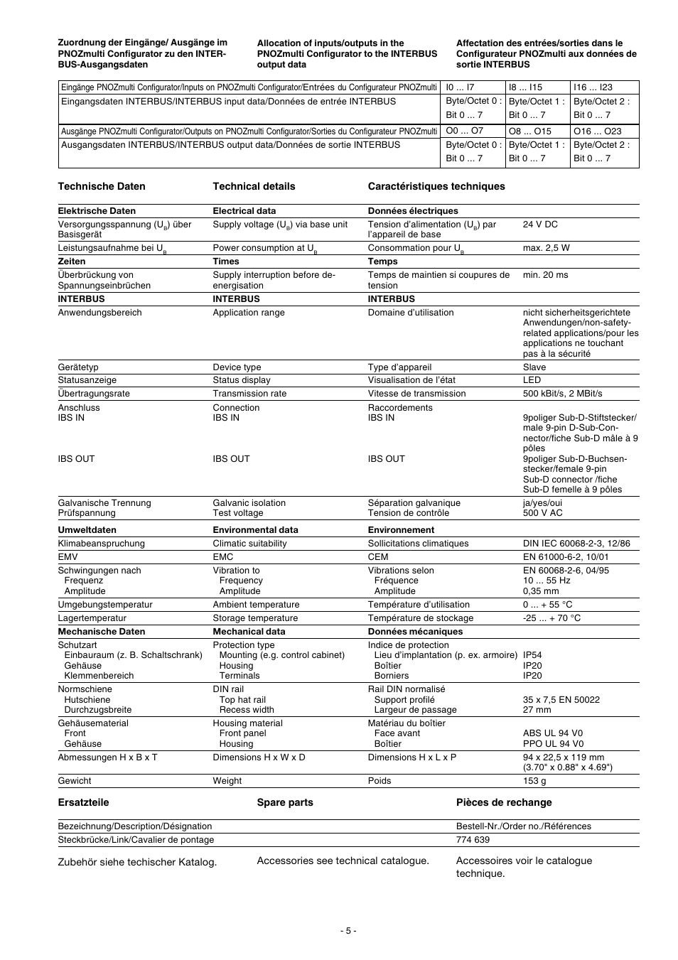 Pilz PNOZ mc5p Interbus User Manual | Page 5 / 12
