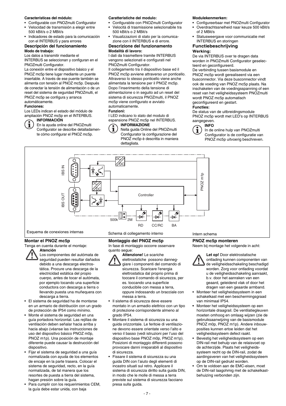 Pilz PNOZ mc5p Interbus User Manual | Page 7 / 12