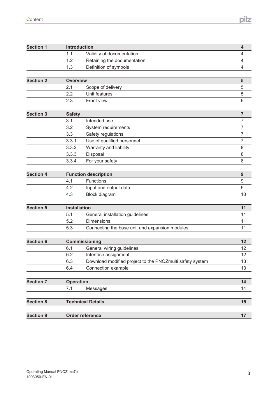 Pilz PNOZ mc7p CC-Link coated version User Manual | Page 3 / 18