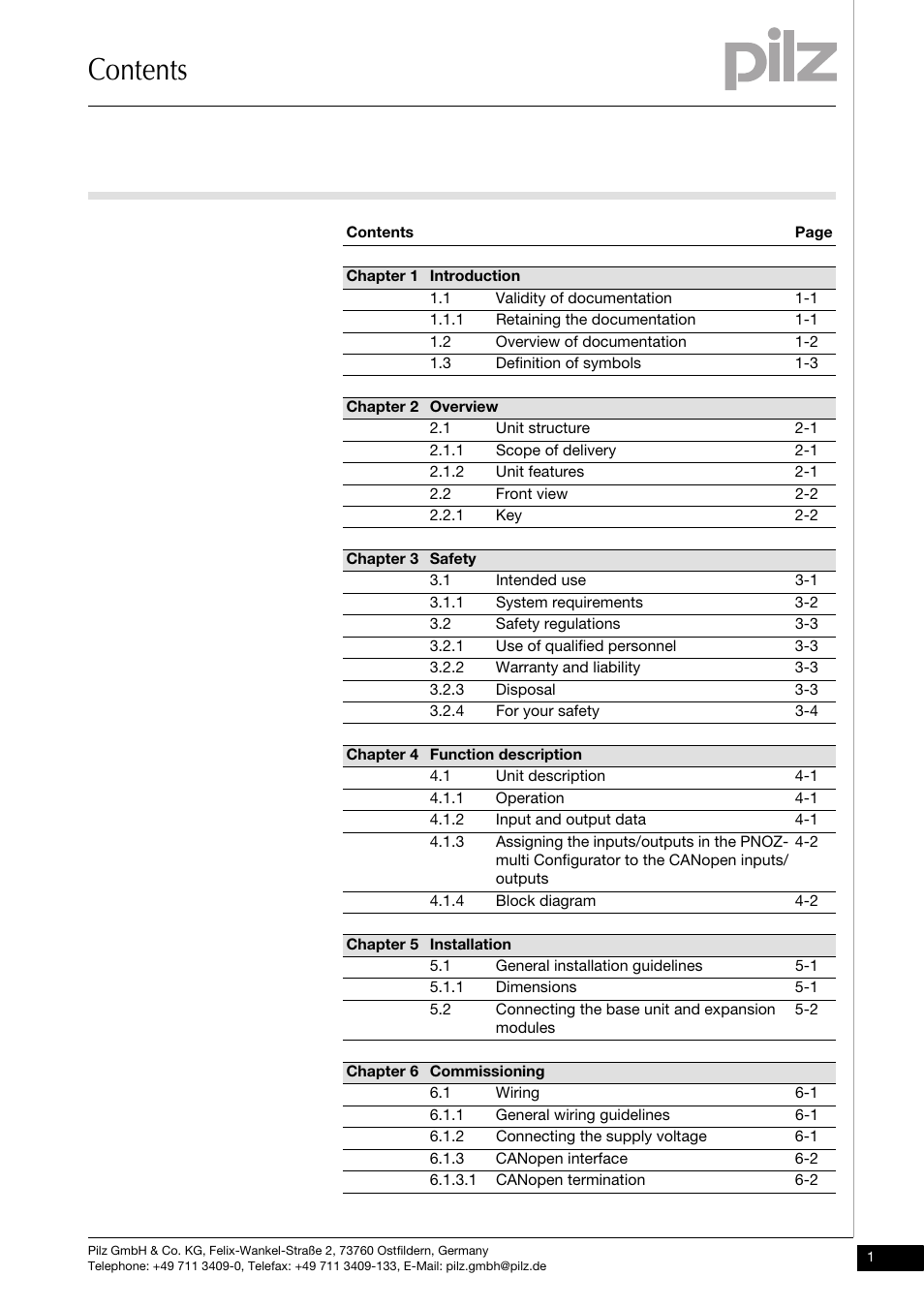 Pilz PNOZ mc6p CANopen coated version User Manual | Page 3 / 29