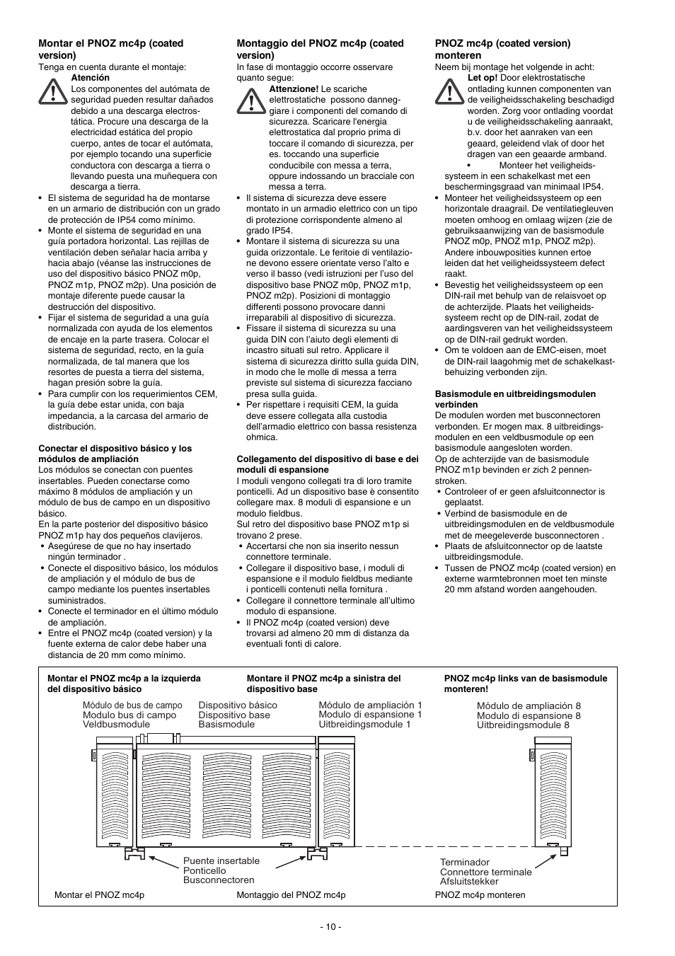 Pilz PNOZ mc4p DeviceNet coated version User Manual | Page 10 / 16