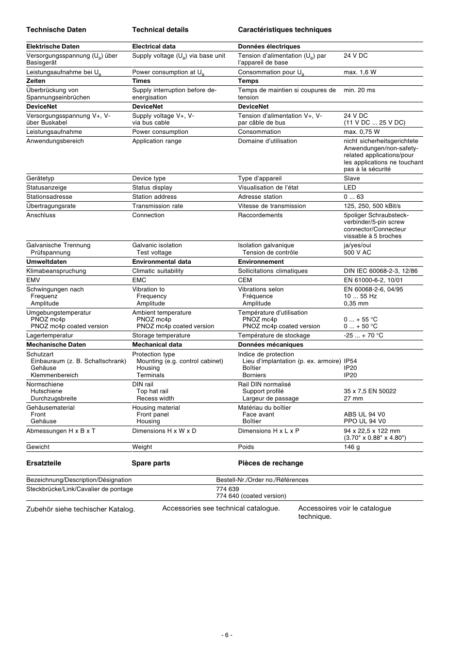 Pilz PNOZ mc4p DeviceNet coated version User Manual | Page 6 / 16