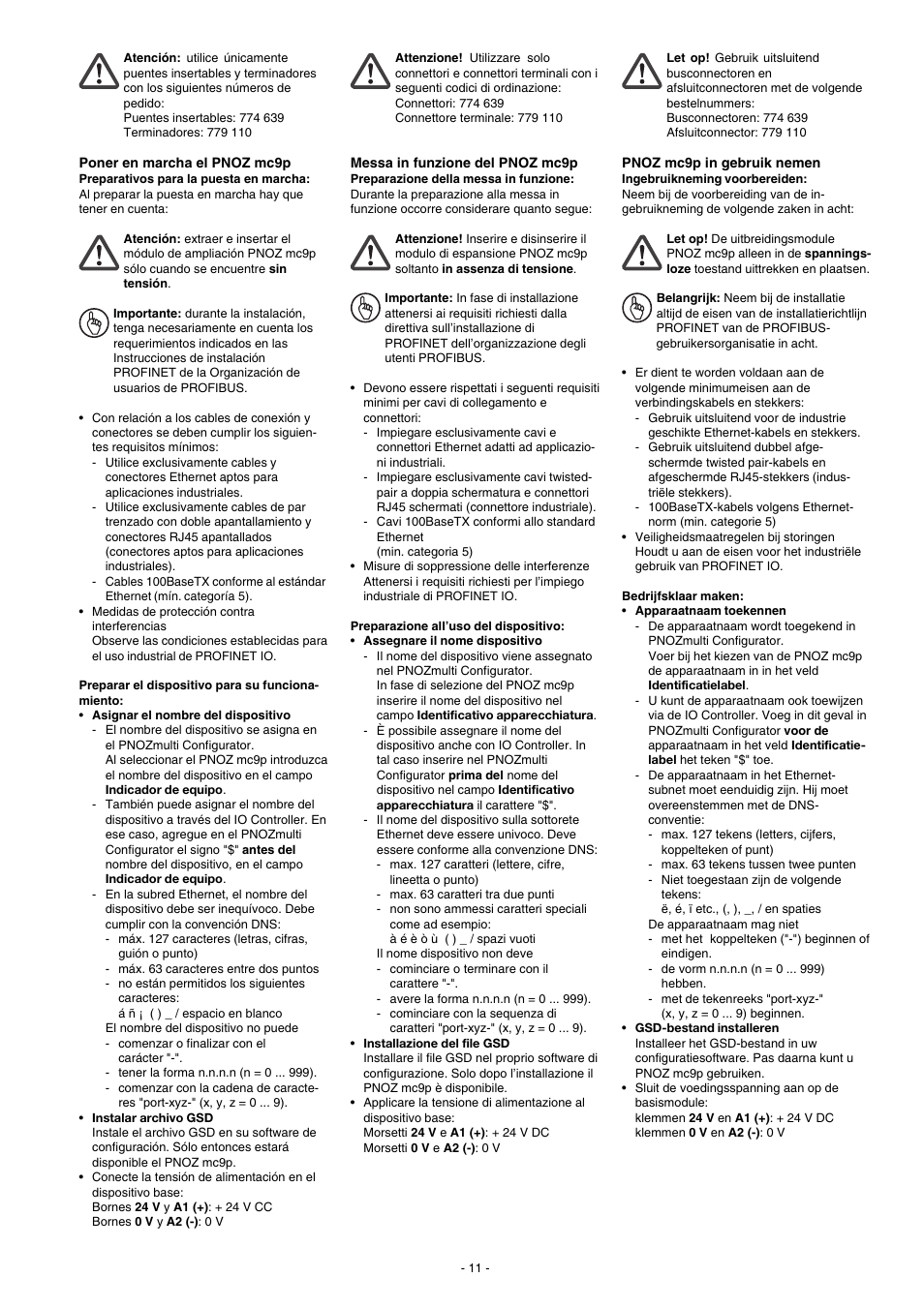 Pilz PNOZ mc9p Profinet IO User Manual | Page 11 / 16