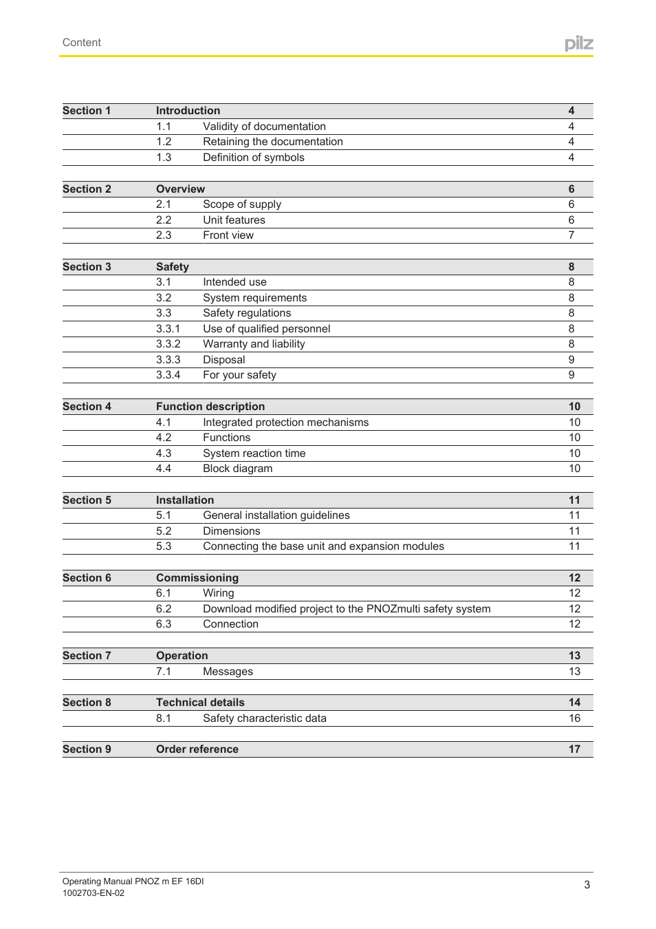Pilz PNOZ m EF 16DI User Manual | Page 3 / 18