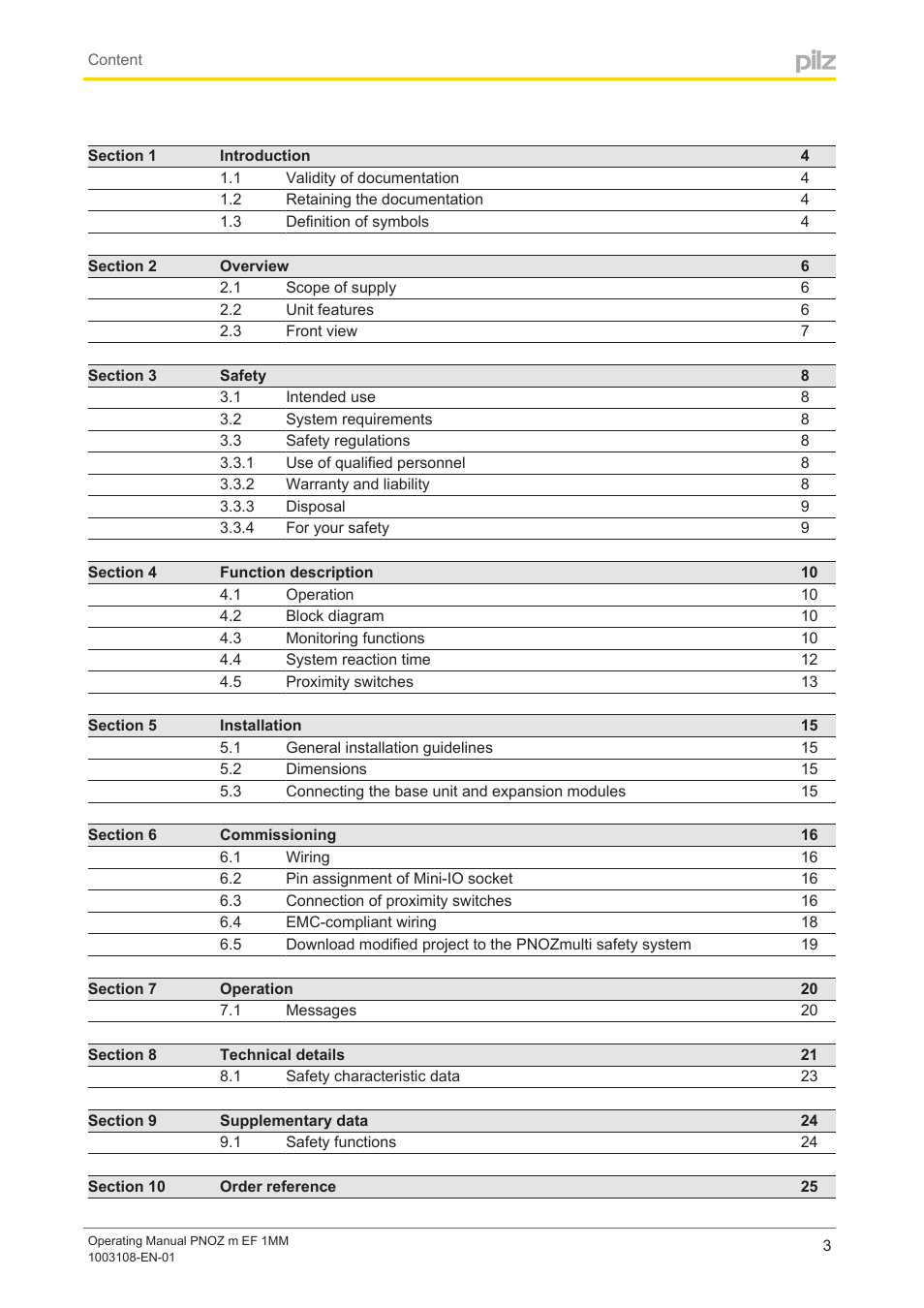 Pilz PNOZ m EF 1MM User Manual | Page 3 / 26
