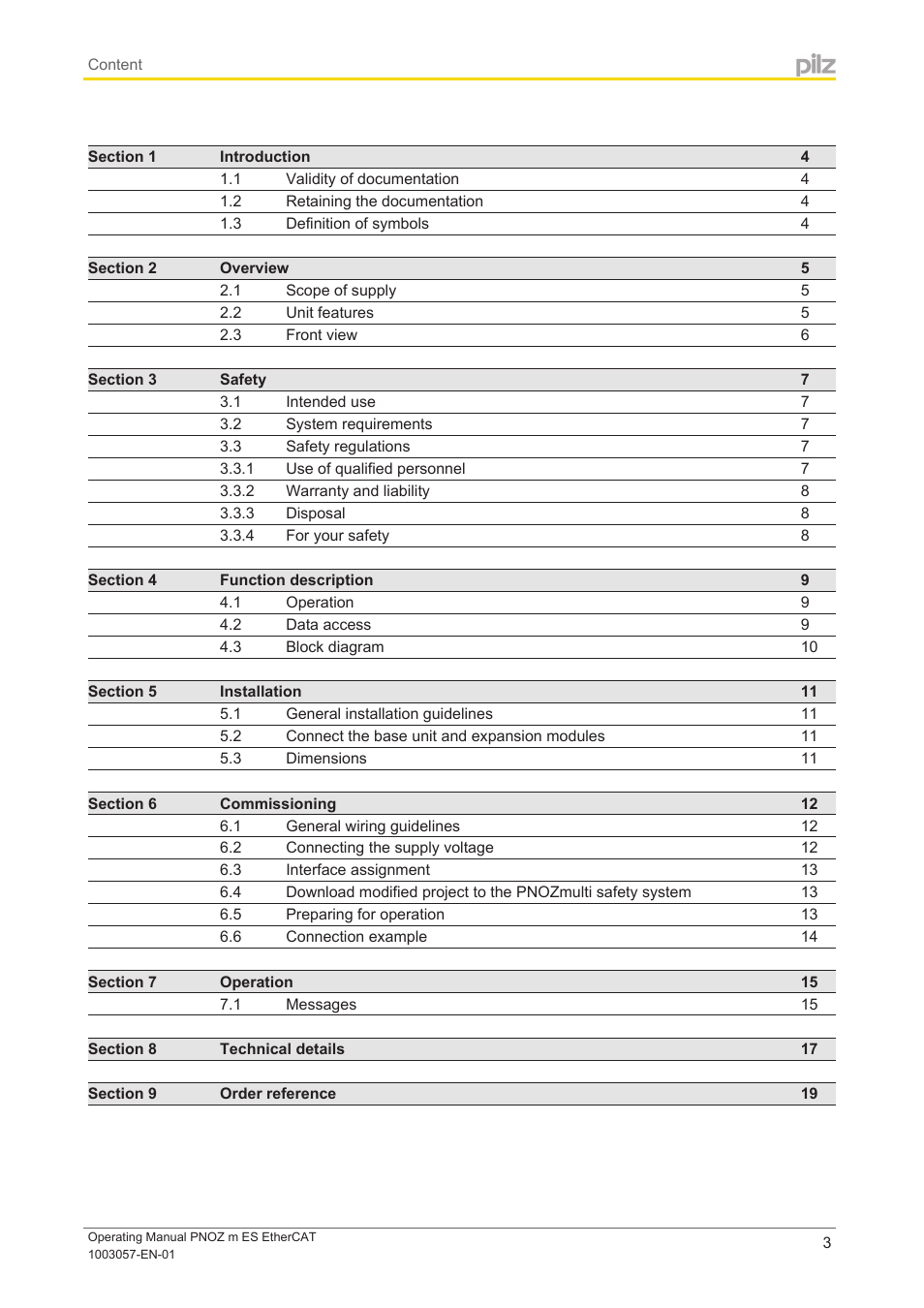 Pilz PNOZ m ES EtherCAT User Manual | Page 3 / 20