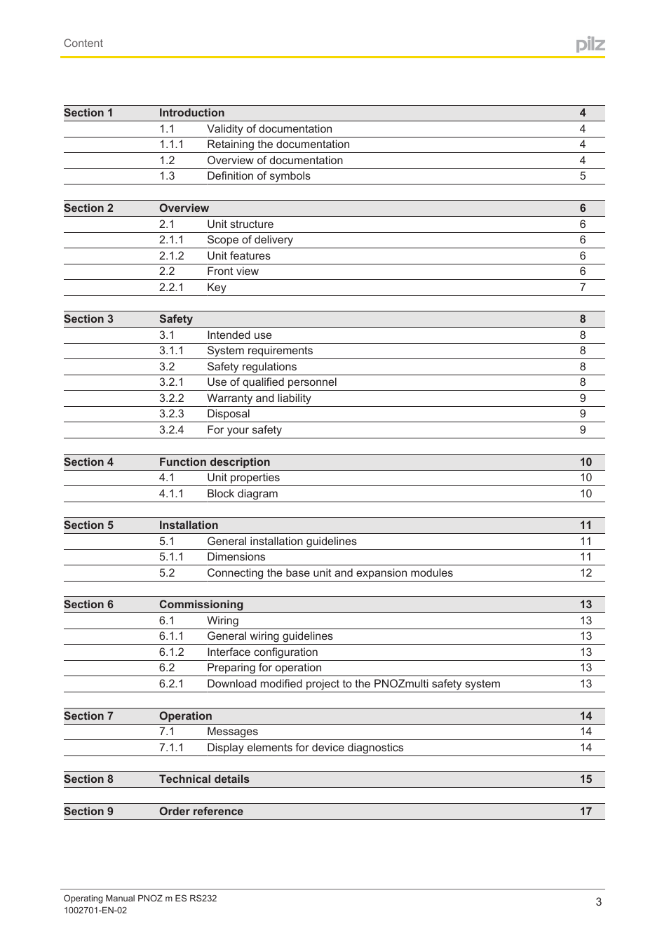 Pilz PNOZ m ES RS232 User Manual | Page 3 / 18