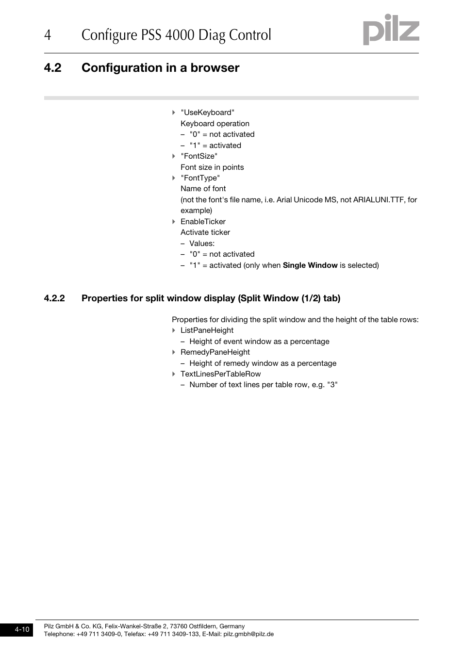 2 configuration in a browser | Pilz PSSu H PLC1 FS SN SD User Manual | Page 22 / 47