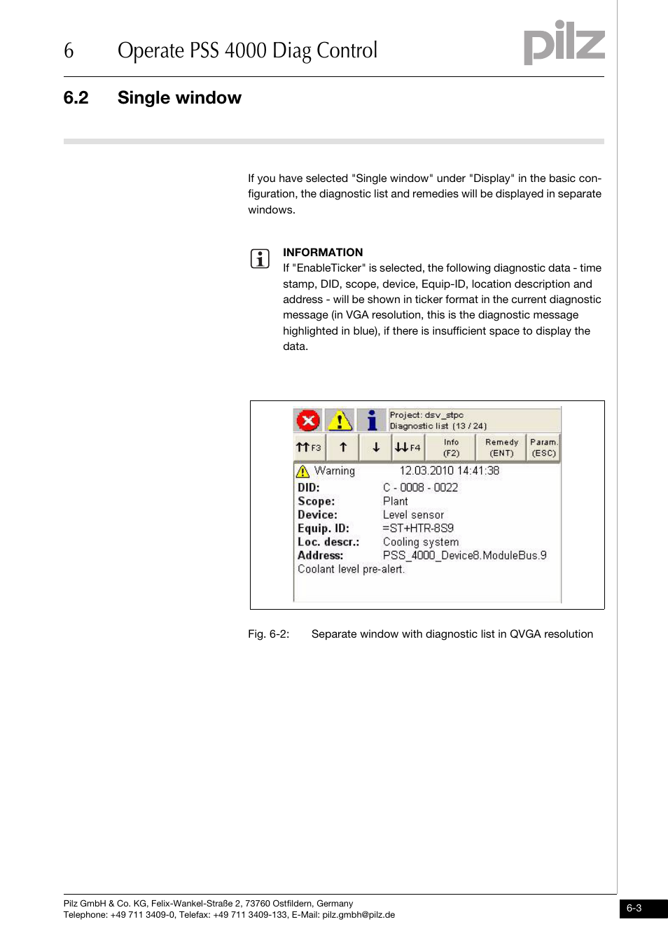 Single window, 2 single window | Pilz PSSu H PLC1 FS SN SD User Manual | Page 33 / 47