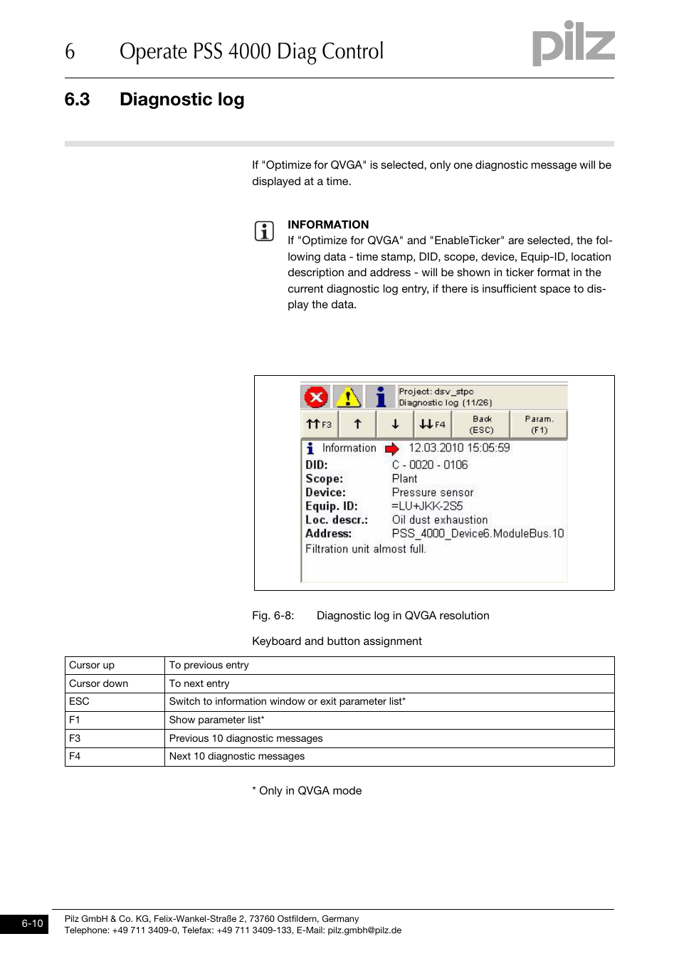 3 diagnostic log | Pilz PSSu H PLC1 FS SN SD User Manual | Page 40 / 47