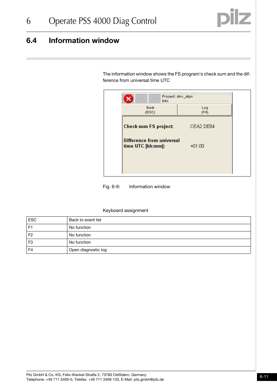 Information window, 4 information window | Pilz PSSu H PLC1 FS SN SD User Manual | Page 41 / 47