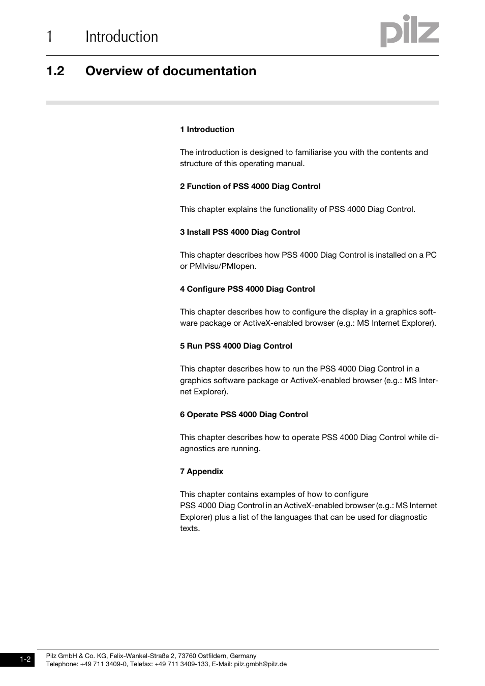 Overview of documentation, 1introduction, 2 overview of documentation | Pilz PSSu H PLC1 FS SN SD User Manual | Page 6 / 47