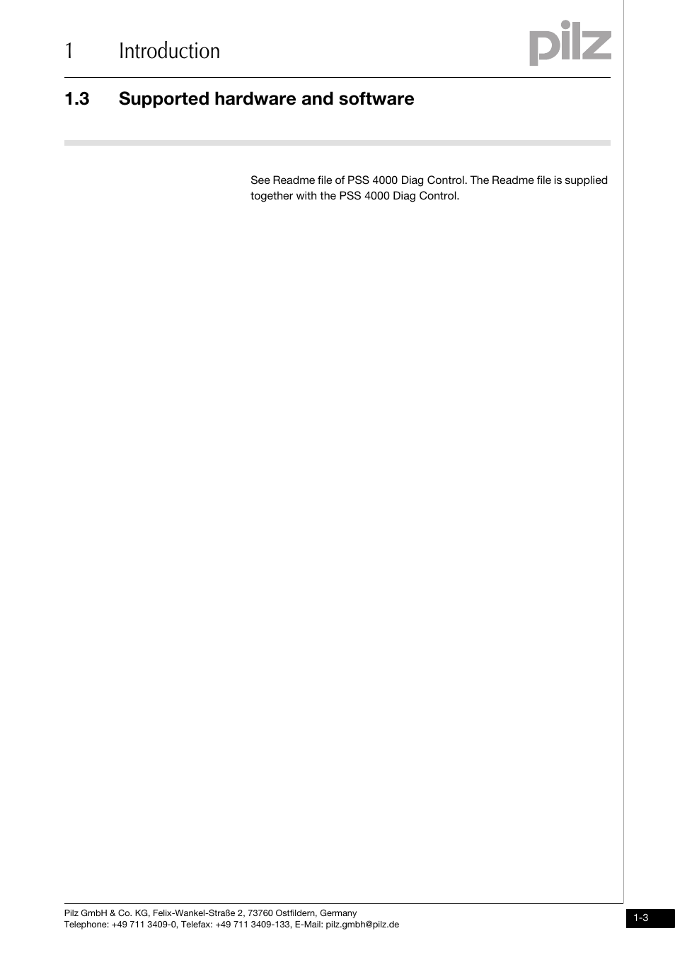 Supported hardware and software, 1introduction, 3 supported hardware and software | Pilz PSSu H PLC1 FS SN SD User Manual | Page 7 / 47