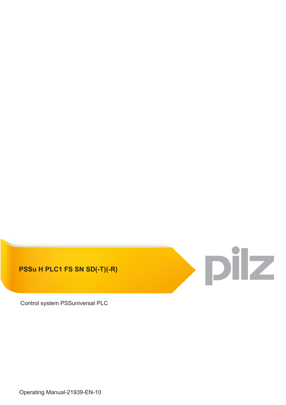 Pilz PSSu H PLC1 FS SN SD User Manual | 42 pages