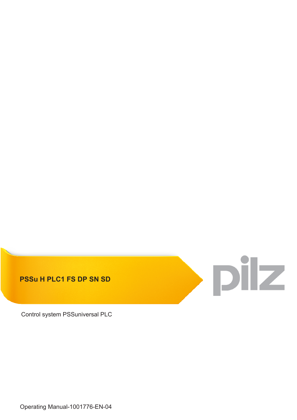 Pilz PSSu H PLC1 FS DP SN SD User Manual | 40 pages