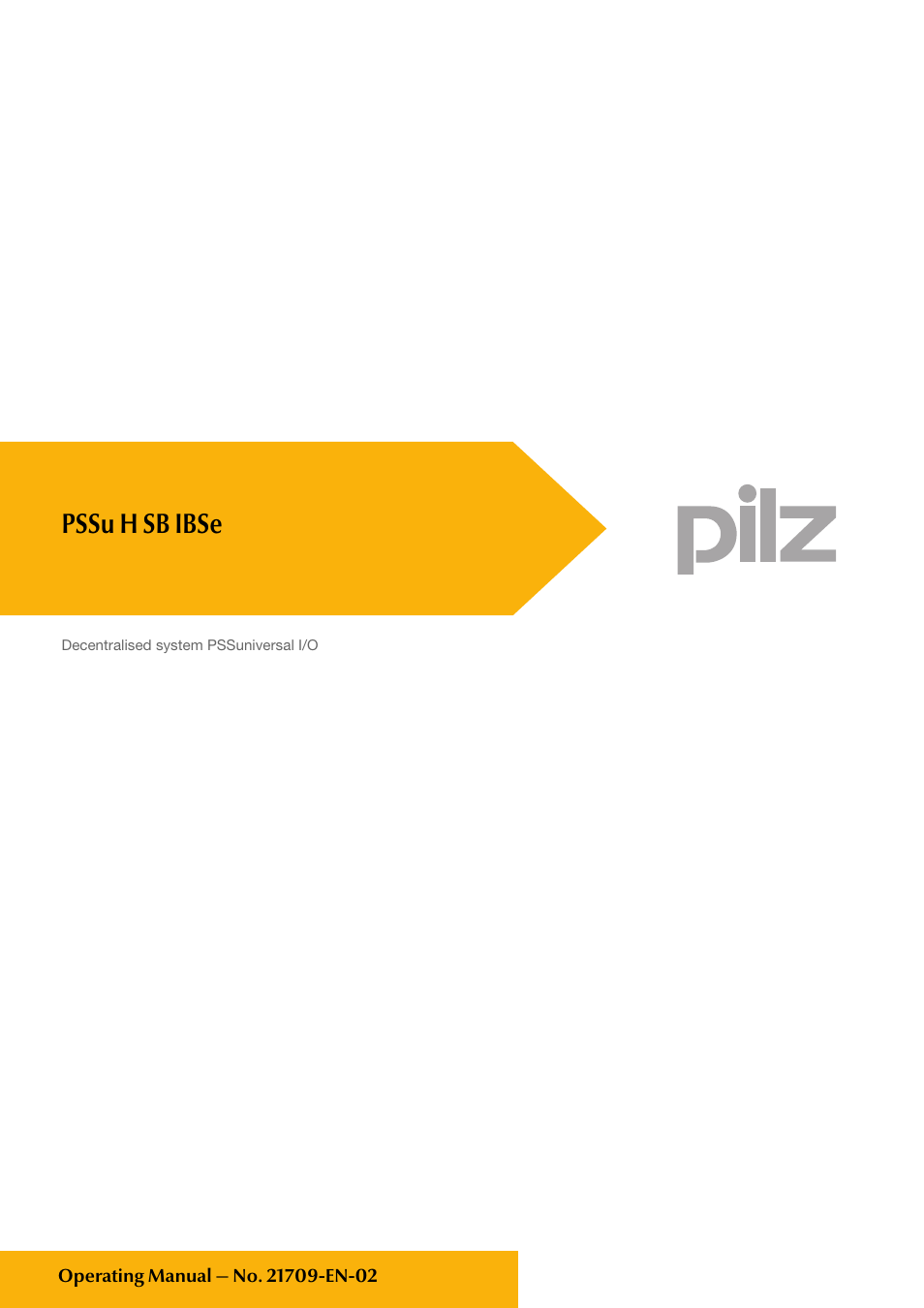 Pilz PSSu H SB IBSe User Manual | 39 pages