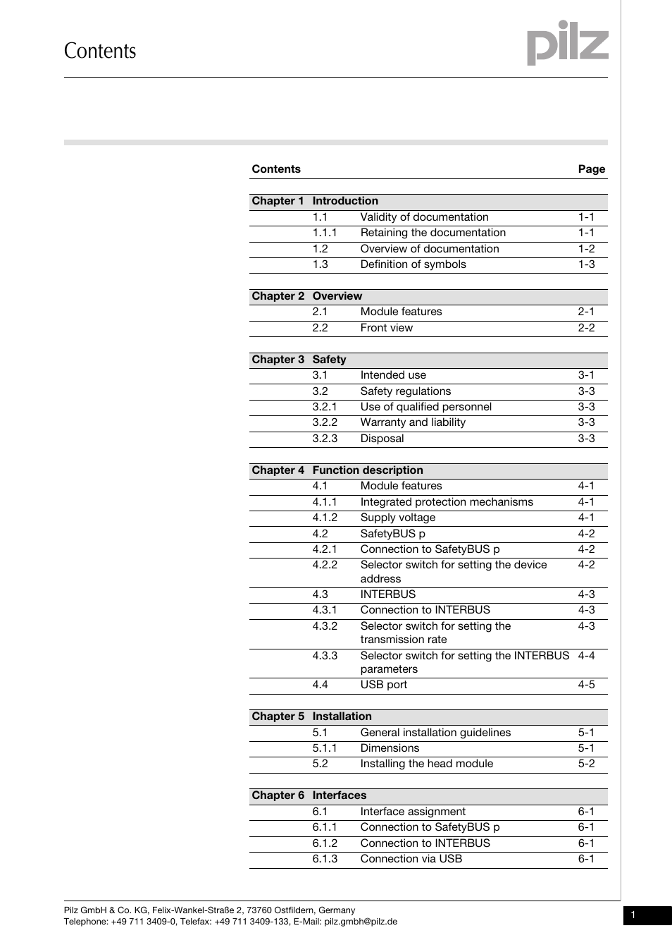 Pilz PSSu H SB IBSo User Manual | Page 3 / 39