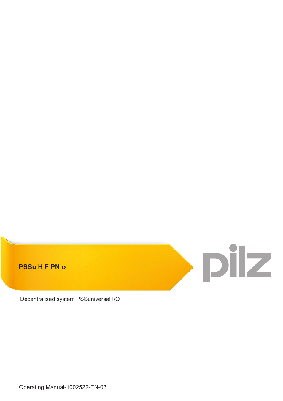 Pilz PSSu H F PN o User Manual | 22 pages