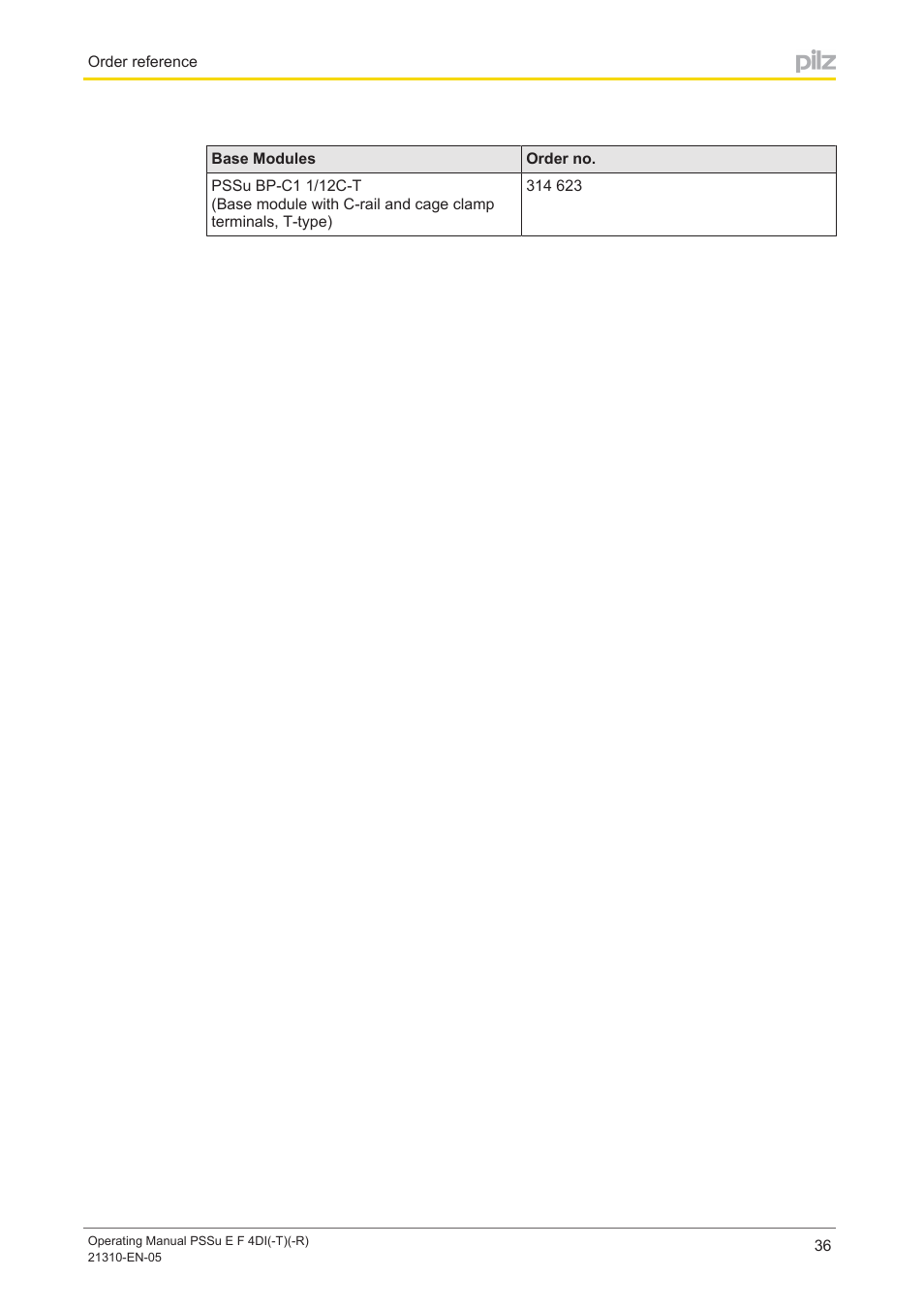 Pilz PSSu E F 4DI User Manual | Page 36 / 37