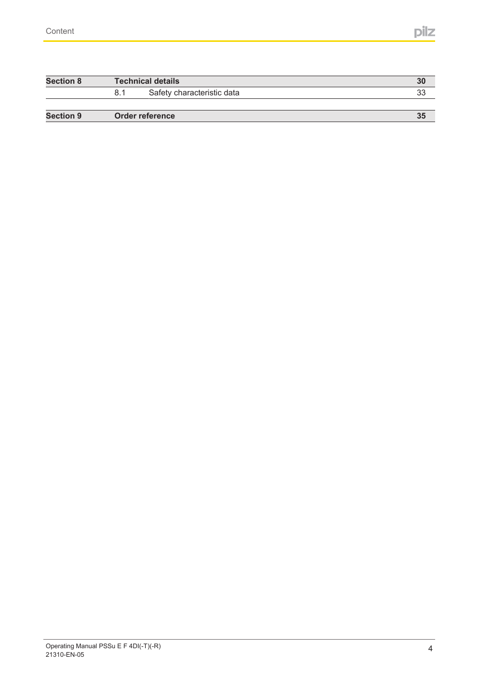 Pilz PSSu E F 4DI User Manual | Page 4 / 37