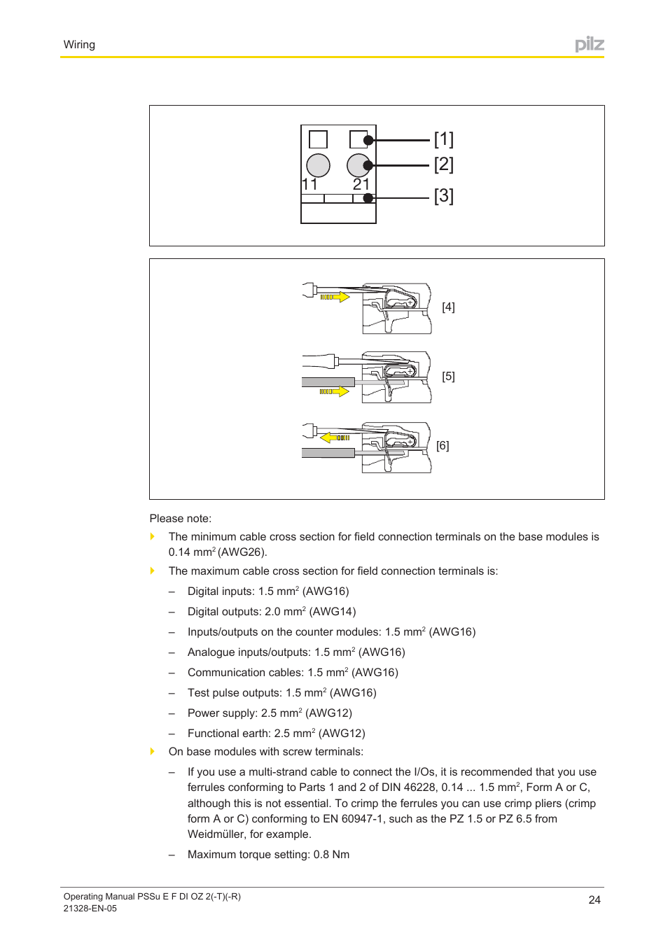 Pilz PSSu E F DI OZ 2 User Manual | Page 24 / 37
