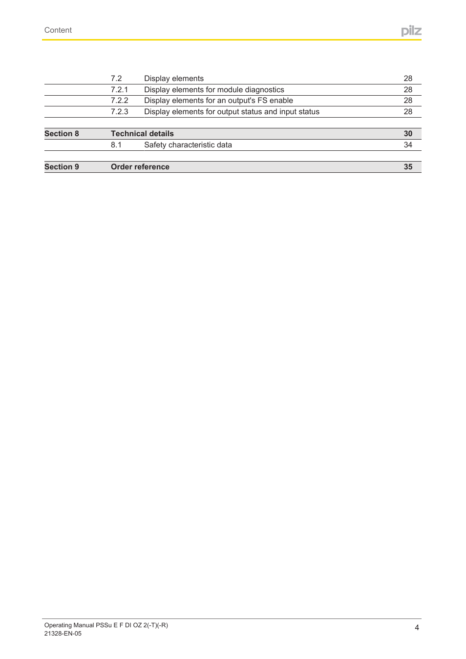 Pilz PSSu E F DI OZ 2 User Manual | Page 4 / 37