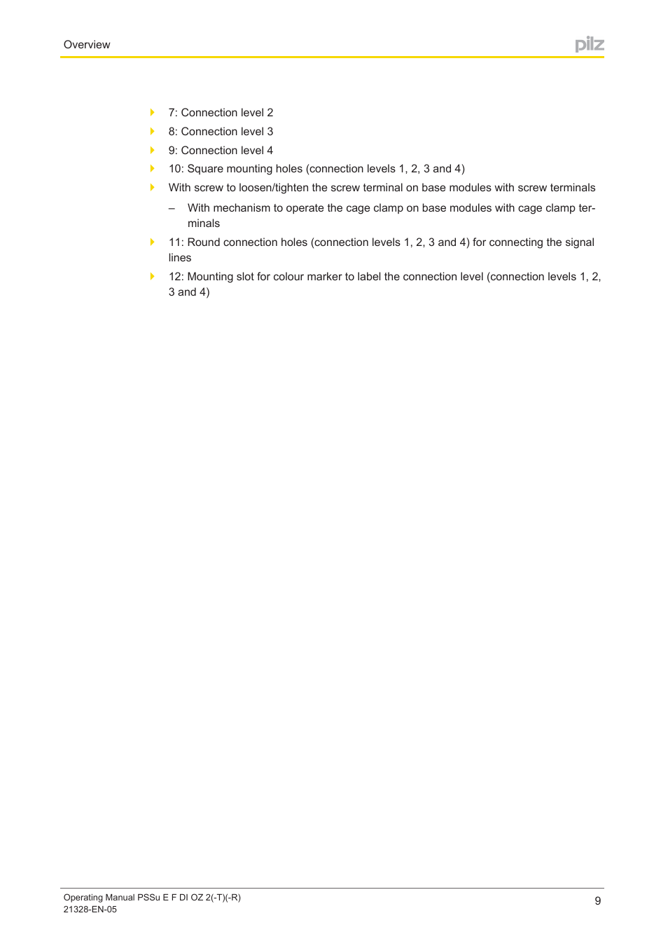 Pilz PSSu E F DI OZ 2 User Manual | Page 9 / 37