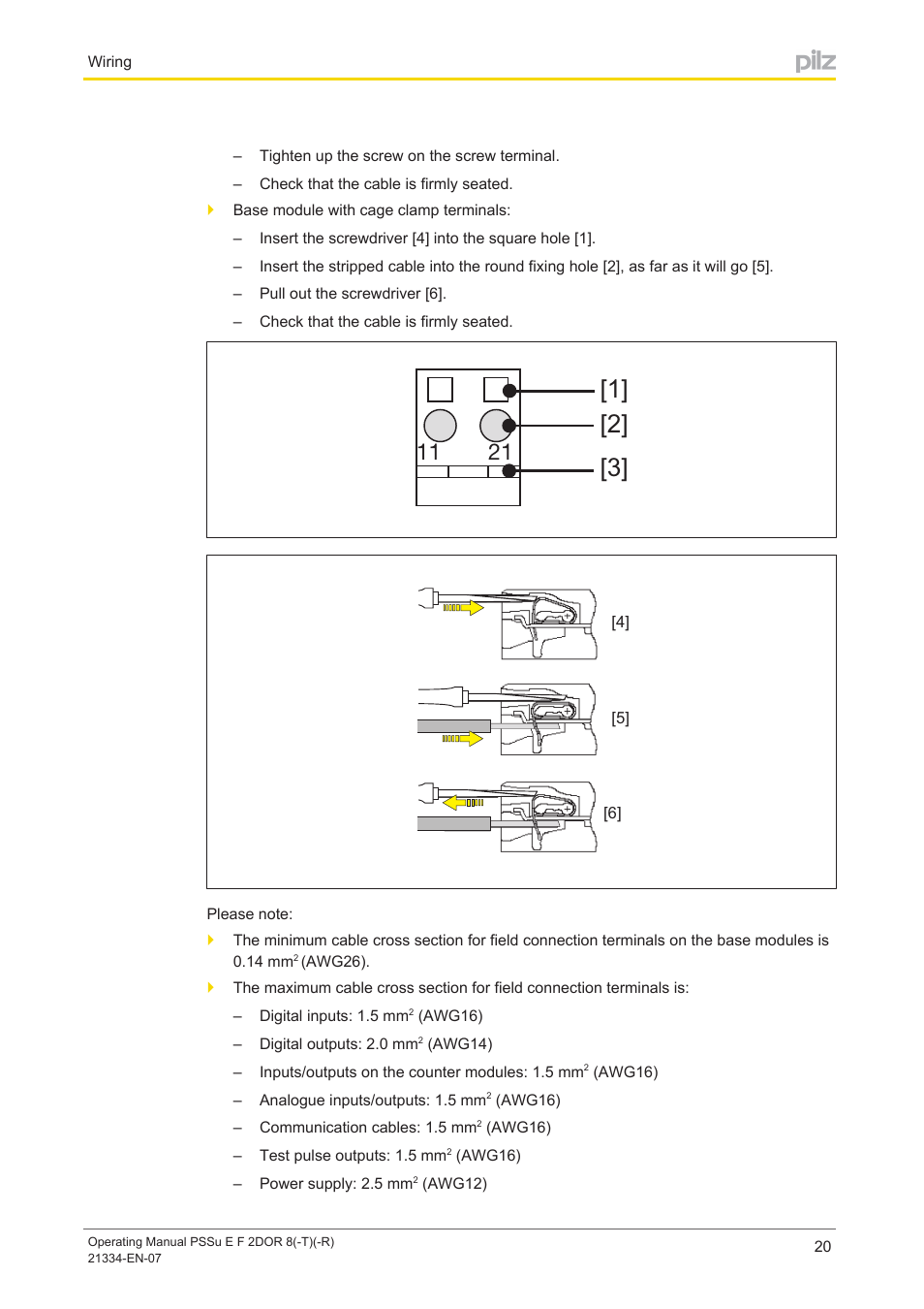 Pilz PSSu E F 2DOR 8 User Manual | Page 20 / 36