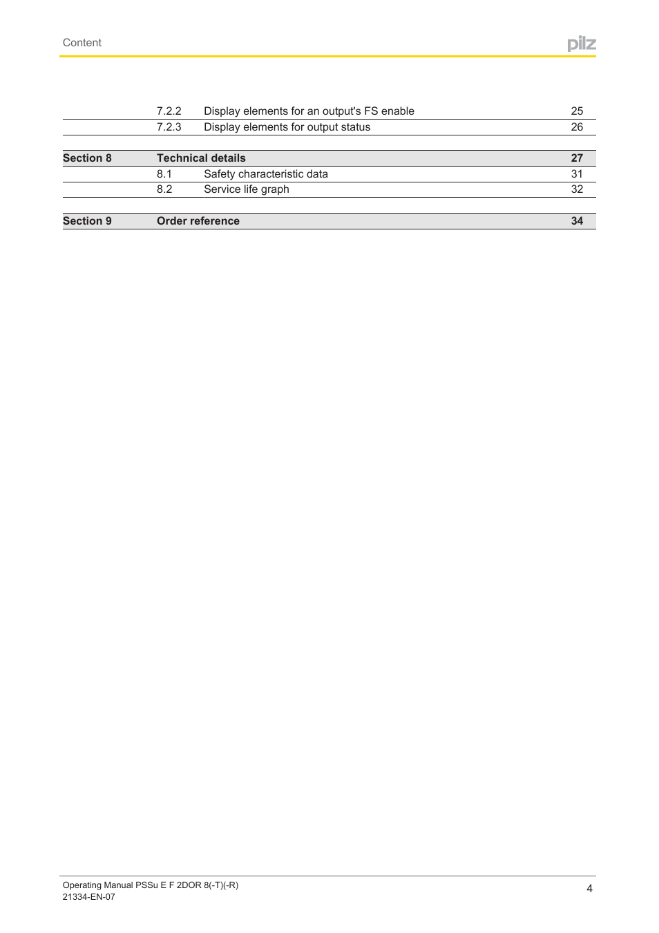 Pilz PSSu E F 2DOR 8 User Manual | Page 4 / 36