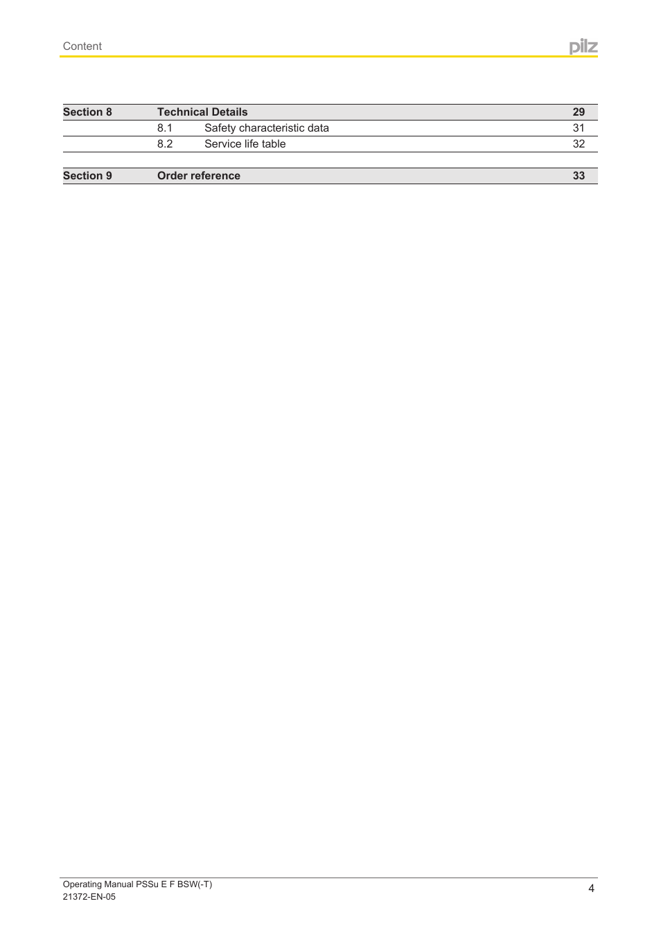 Pilz PSSu E F BSW User Manual | Page 4 / 34