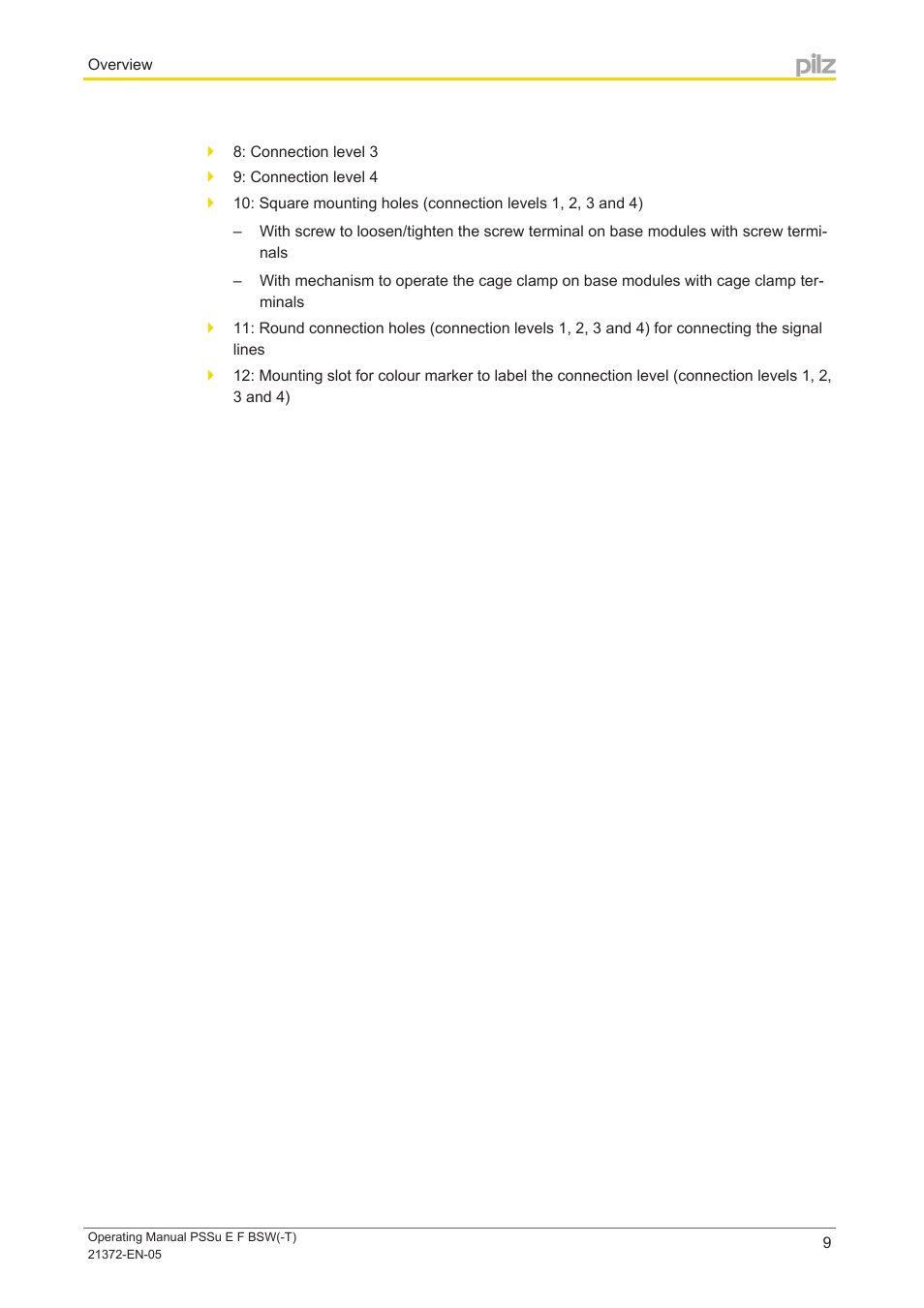Pilz PSSu E F BSW User Manual | Page 9 / 34