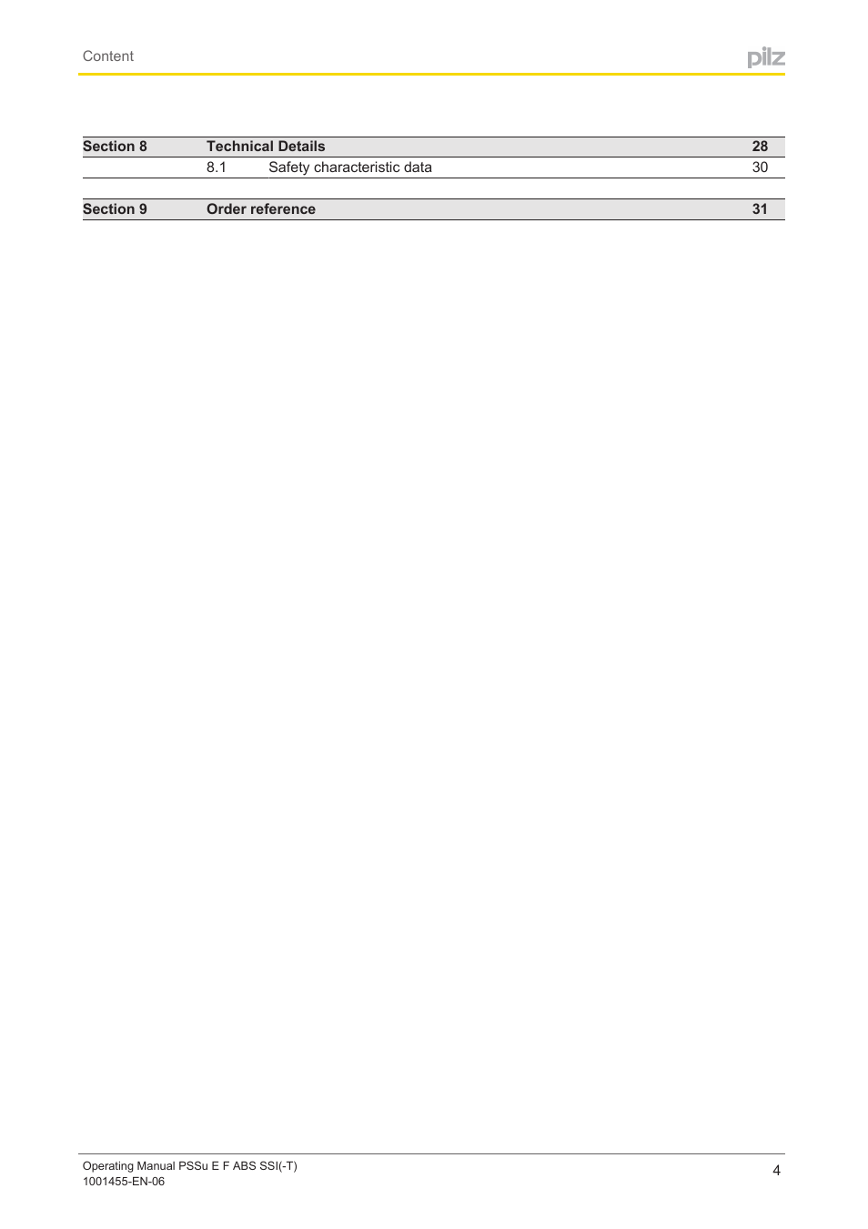 Pilz PSSu E F ABS SSI User Manual | Page 4 / 33