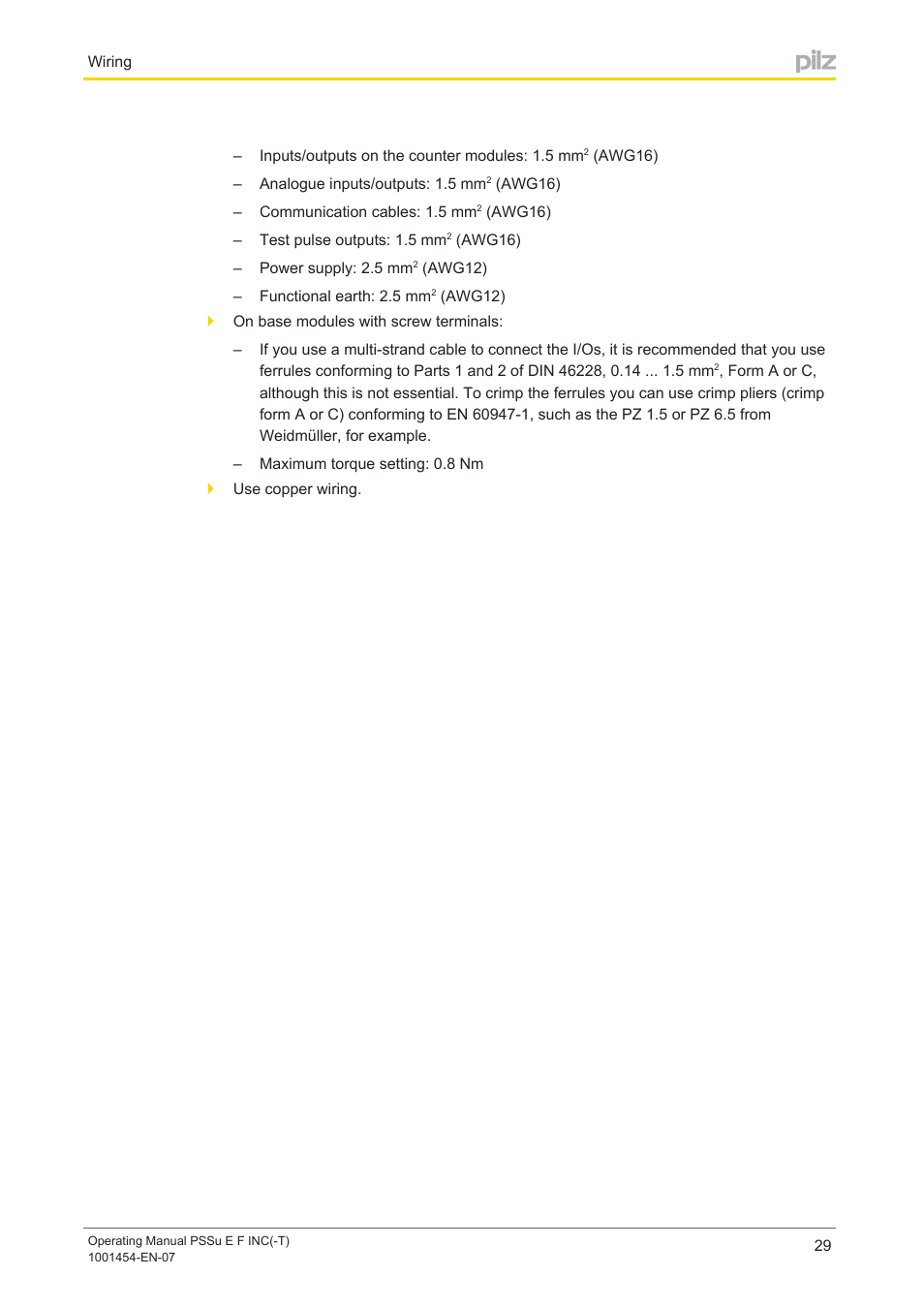 Pilz PSSu E F INC User Manual | Page 29 / 41