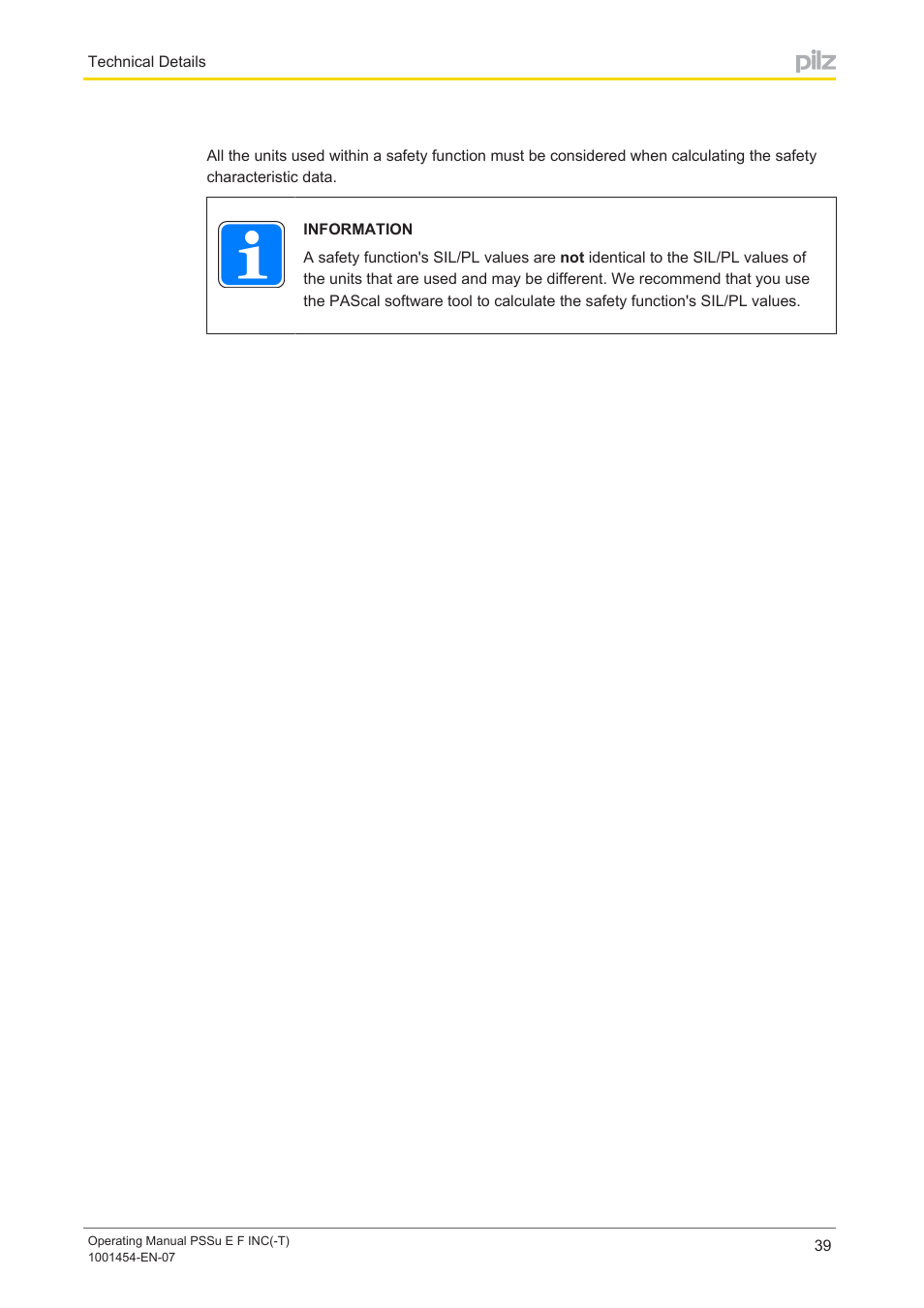 Pilz PSSu E F INC User Manual | Page 39 / 41