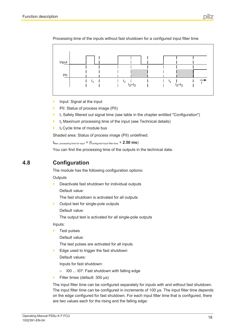 8 configuration, Configuration, Configu | Ration | Pilz PSSu K F FCU User Manual | Page 18 / 42