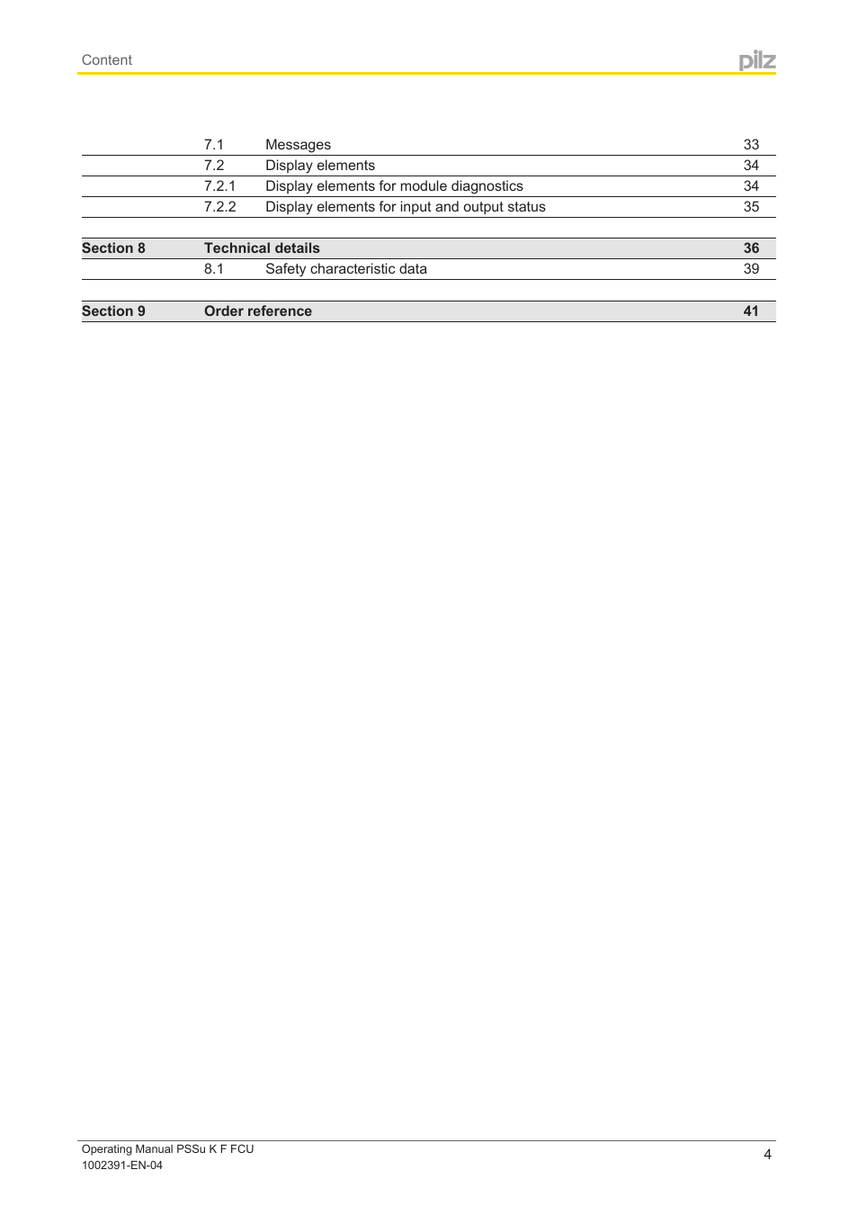 Pilz PSSu K F FCU User Manual | Page 4 / 42