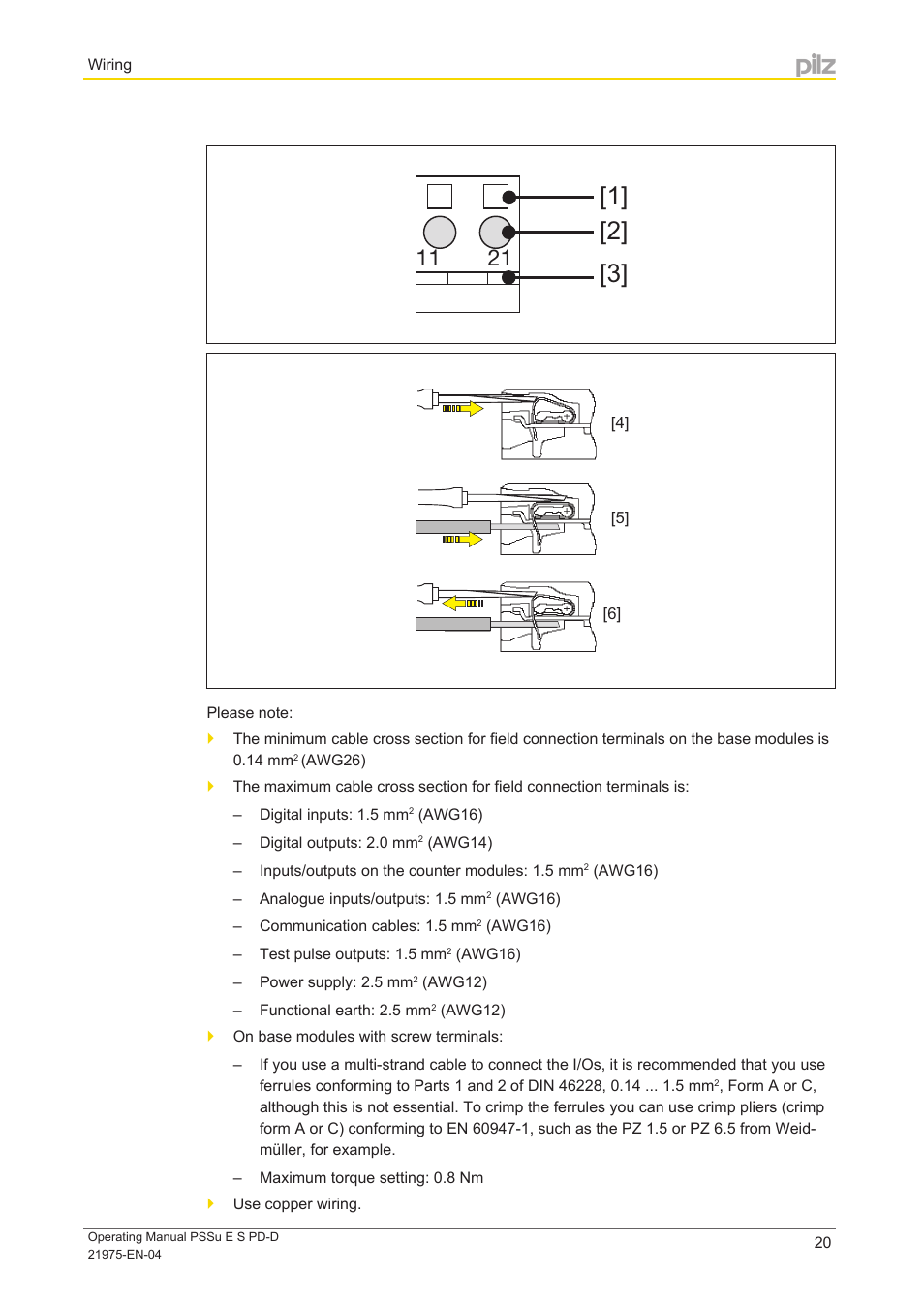 Pilz PSSu E S PD-D User Manual | Page 20 / 28