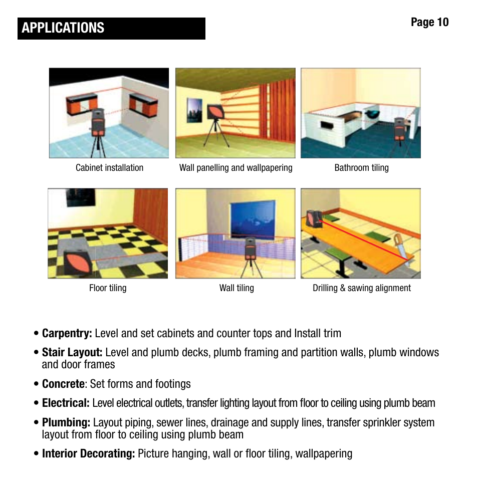 Applications | Cooper Hand Tools LUFKIN LCL4 User Manual | Page 10 / 17