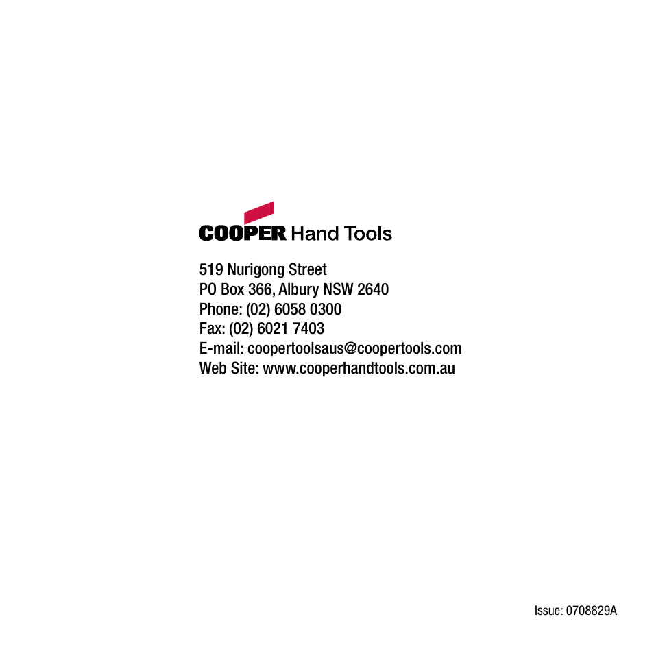 Cooper Hand Tools LUFKIN LCL4 User Manual | Page 17 / 17
