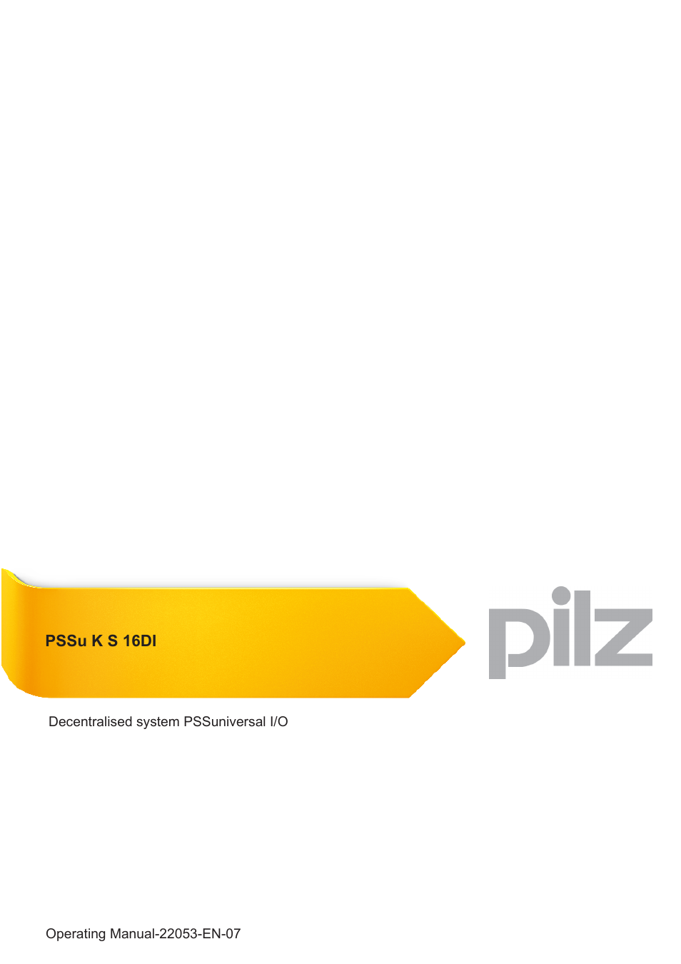 Pilz PSSu K S 16DI User Manual | 31 pages