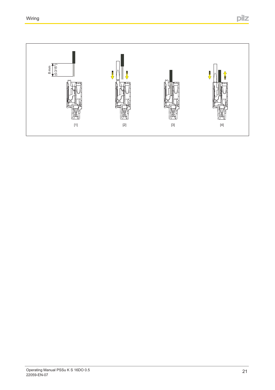 Wiring | Pilz PSSu K S 16DO 0.5 User Manual | Page 21 / 31