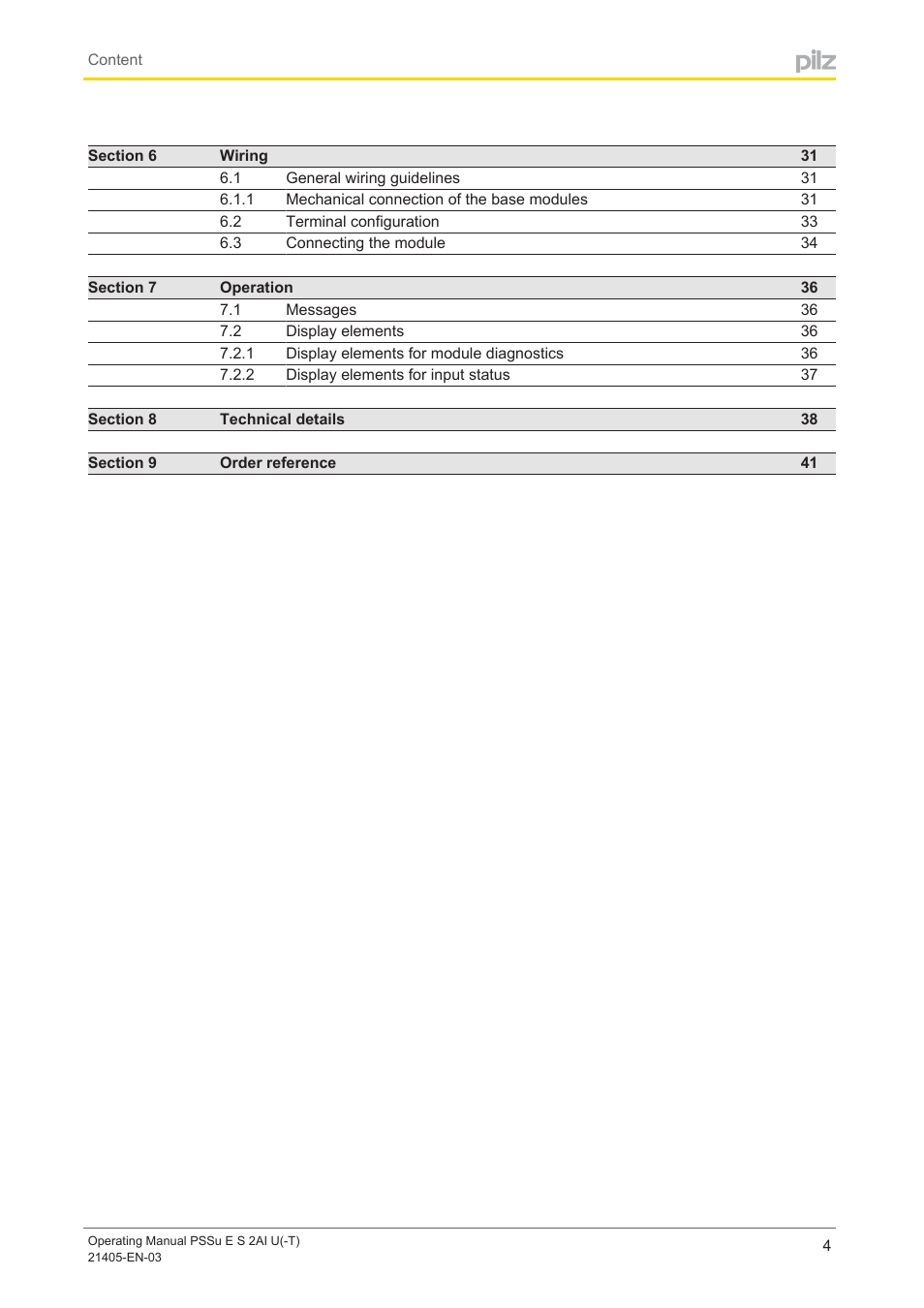 Pilz PSSu E S 2AI U User Manual | Page 4 / 43