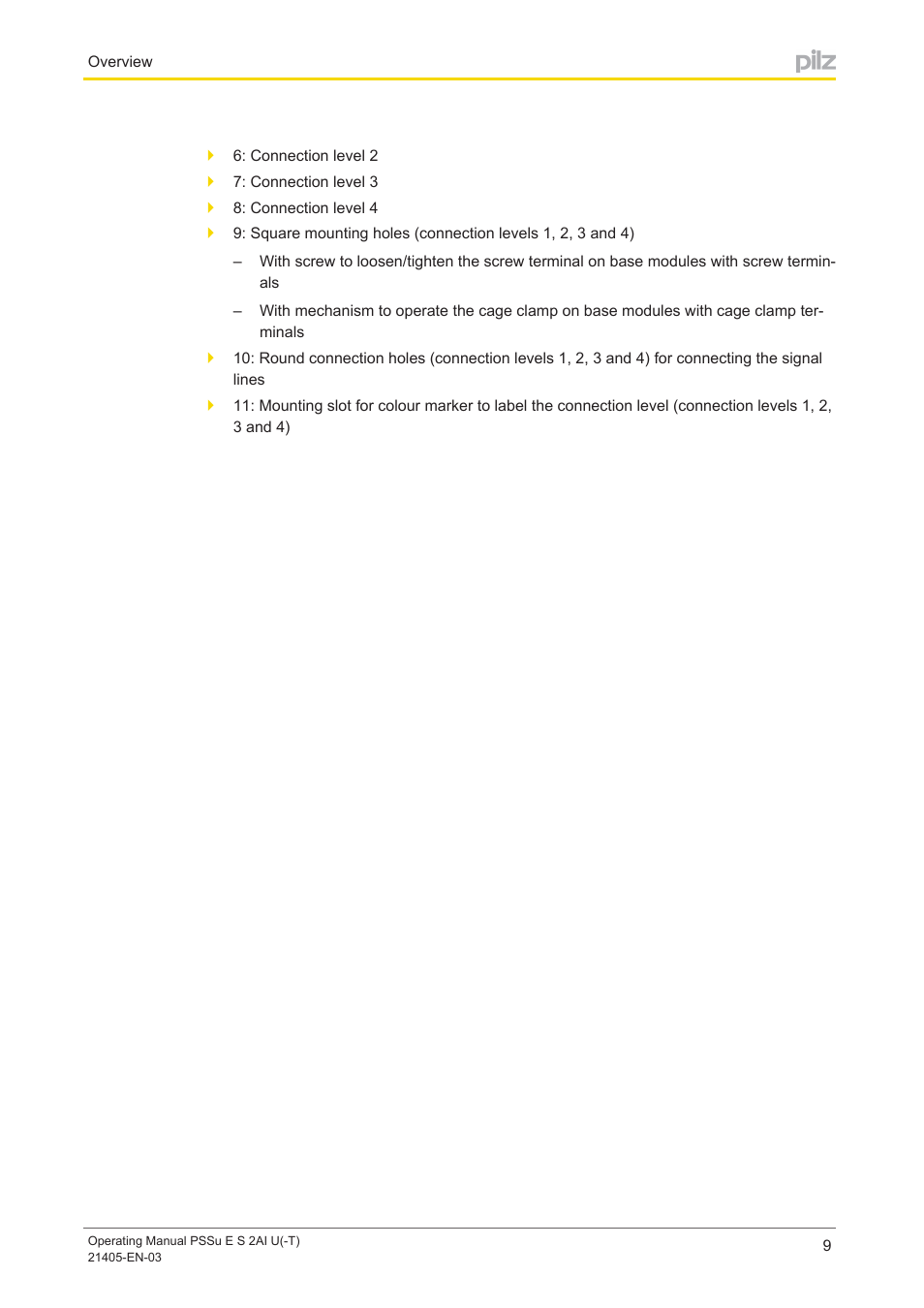 Pilz PSSu E S 2AI U User Manual | Page 9 / 43