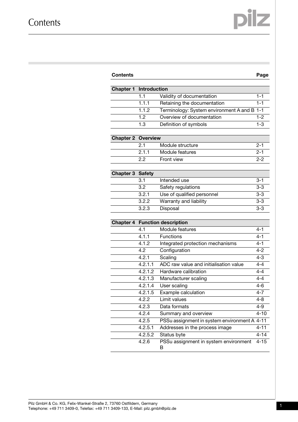 Pilz PSSu E S 4AI U User Manual | Page 3 / 53