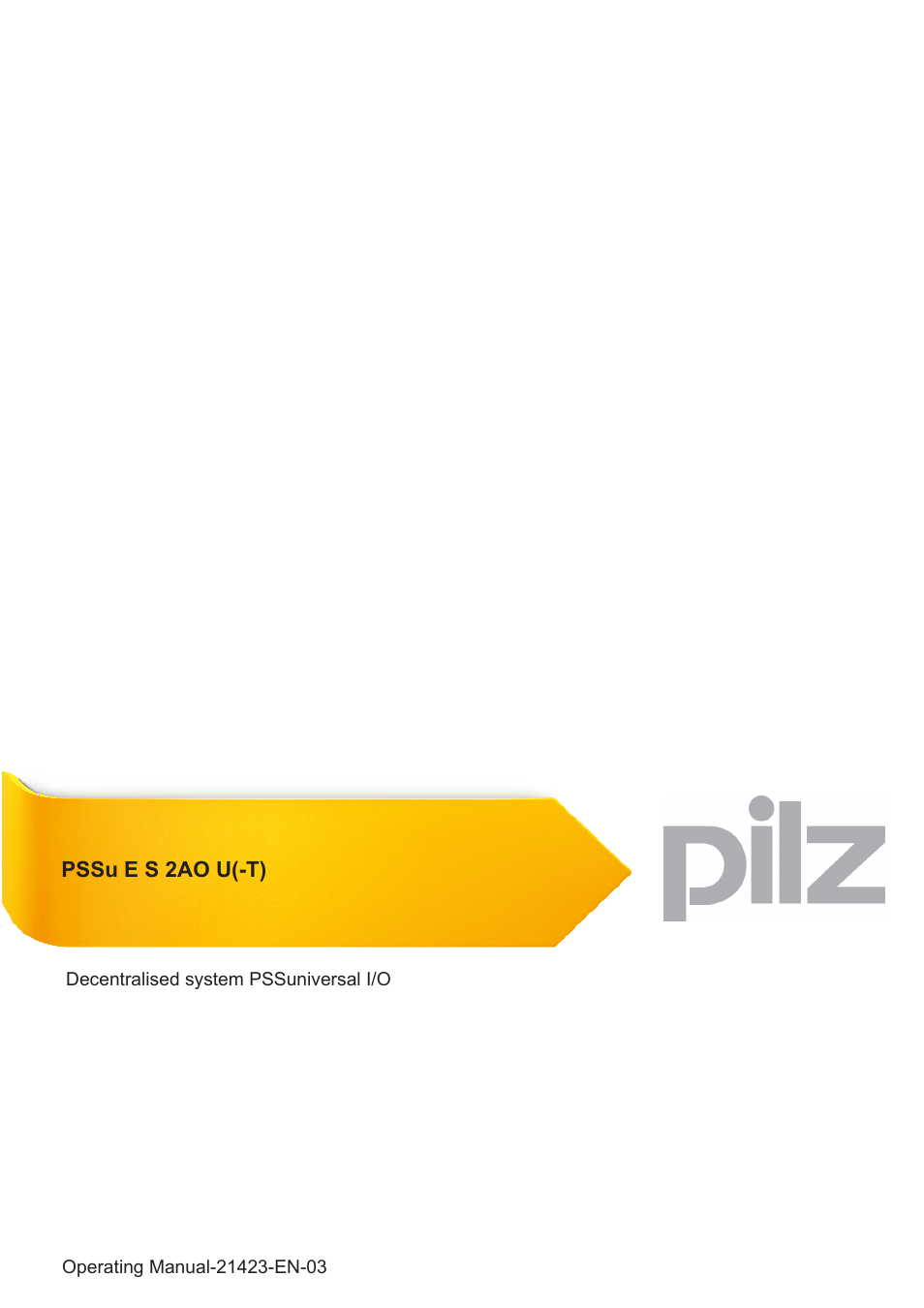 Pilz PSSu E S 2AO U User Manual | 36 pages