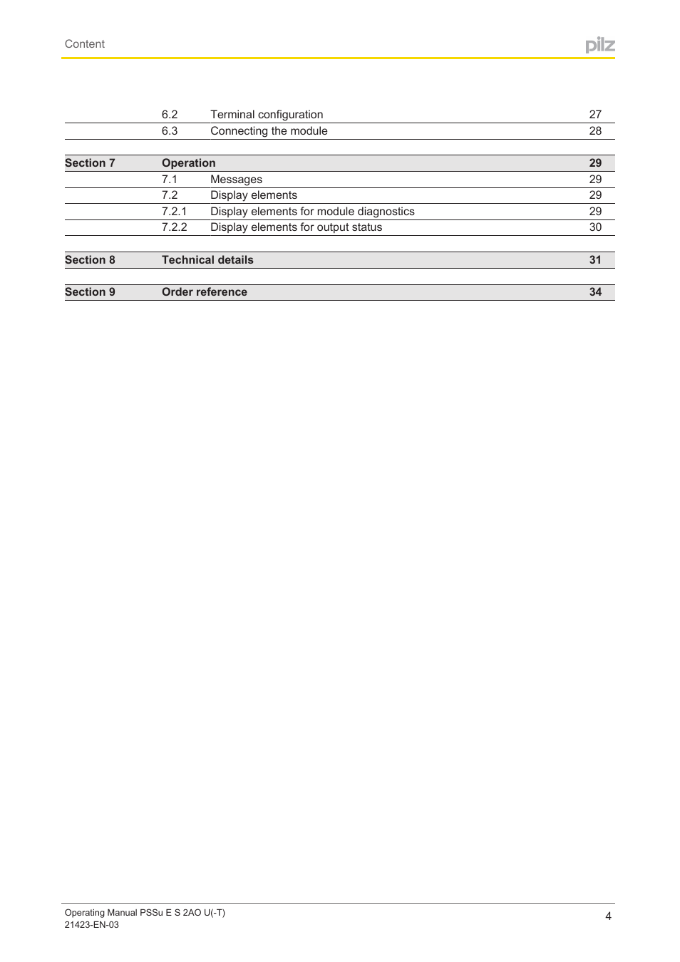 Pilz PSSu E S 2AO U User Manual | Page 4 / 36